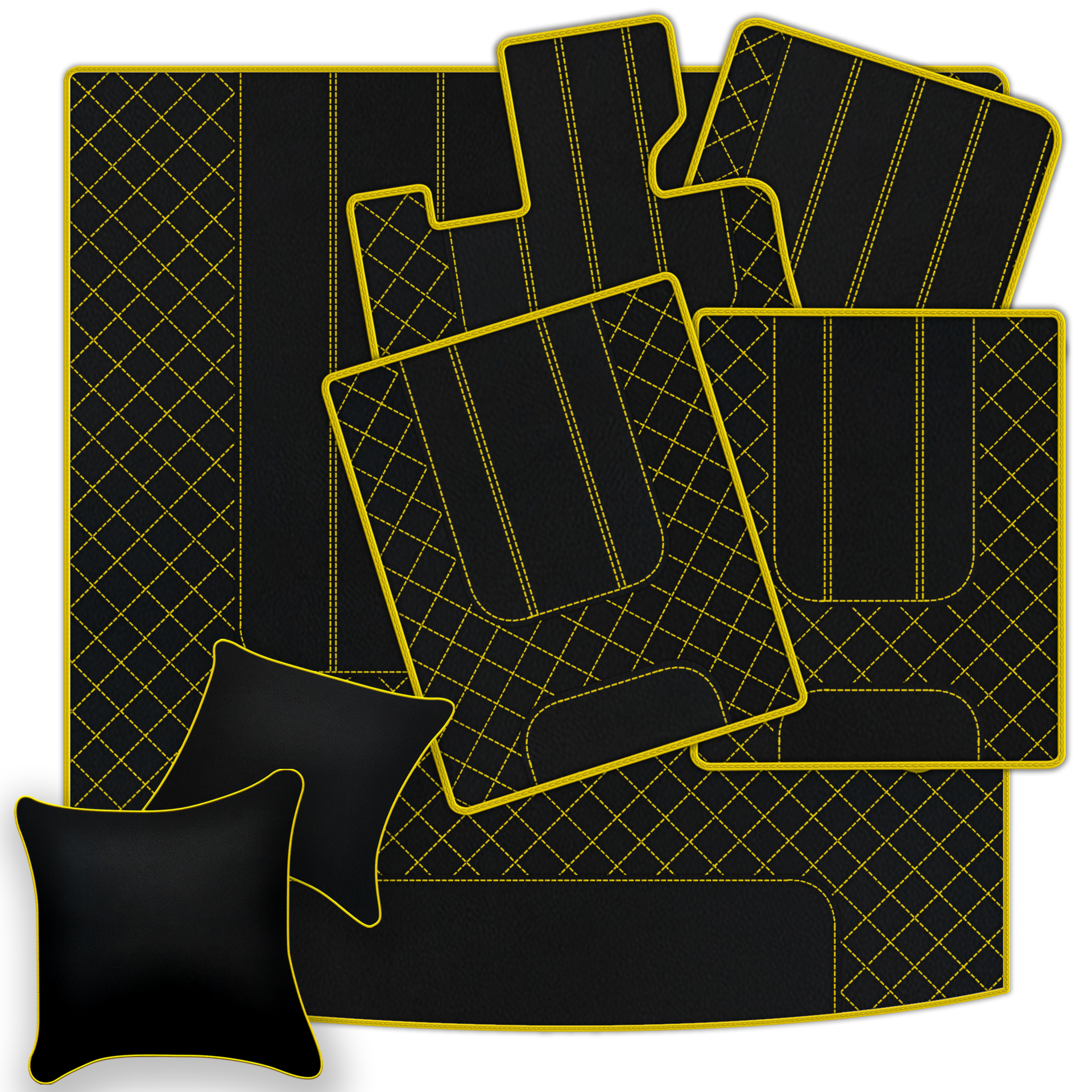 Customizable Leather Trunk Floor Mats with AW1 Pattern for Bentley Red Label RL (1998-2009) - AutoWin