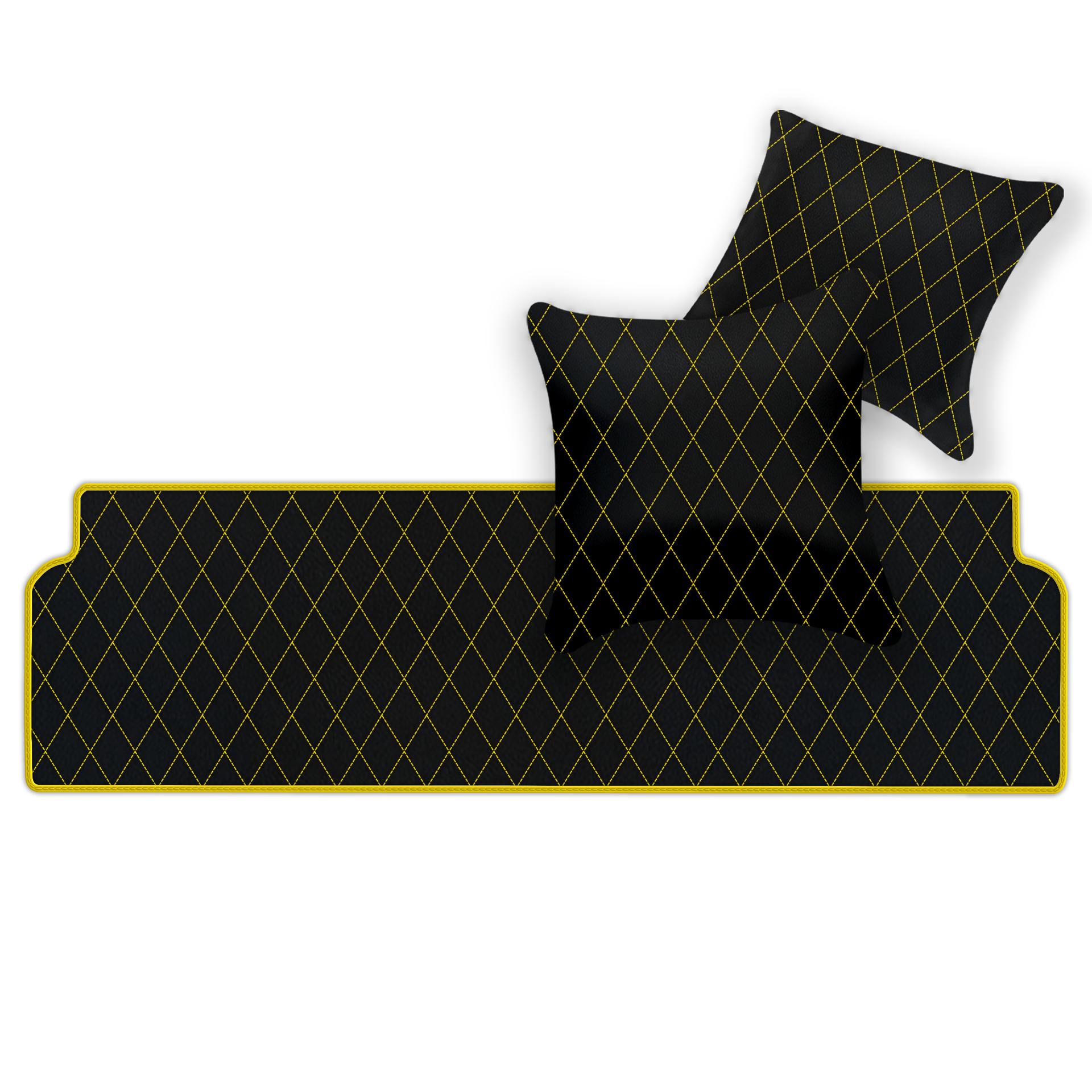 Premium Black Leather Floor Mats for Ferrari F8 Tributo (2019-2023)