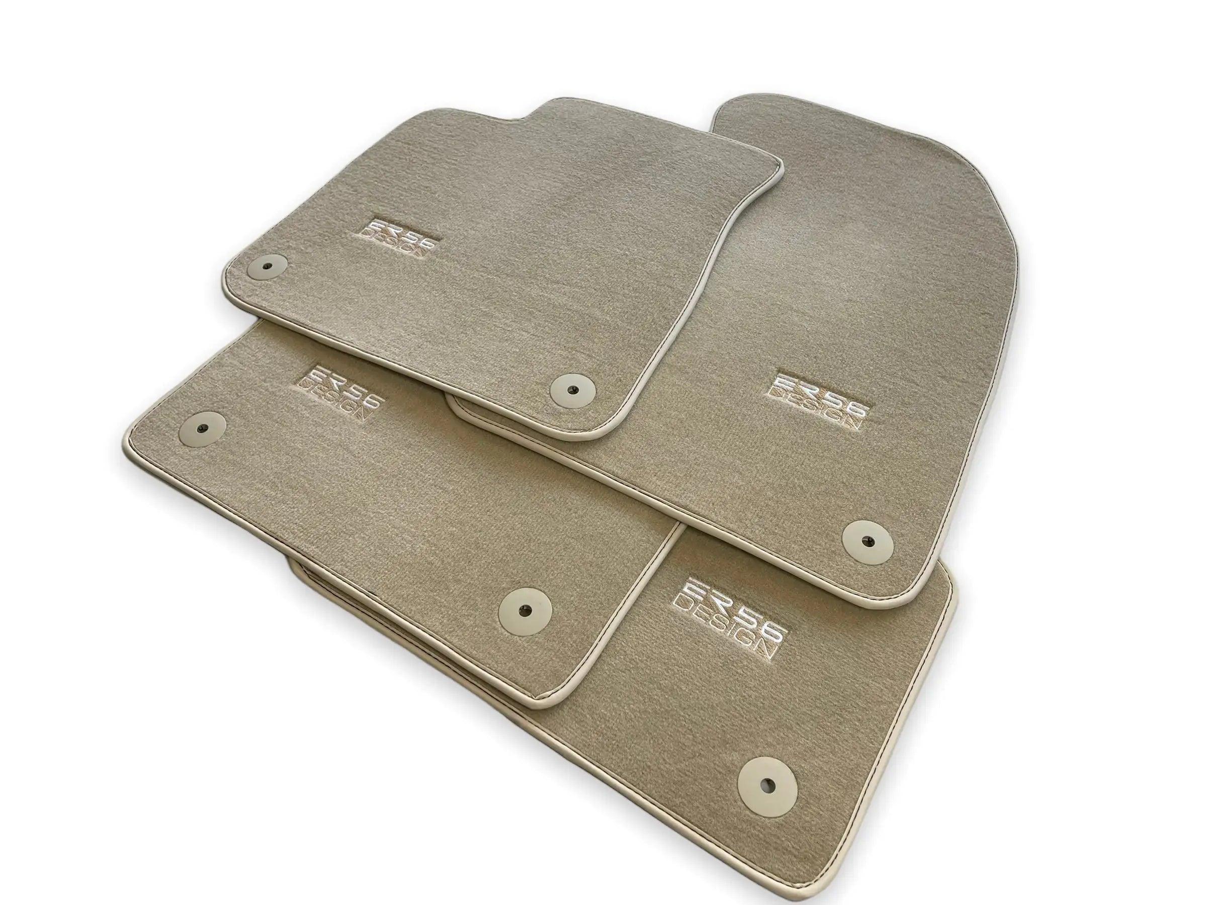Beige Floor Mats for Audi A4 - B9 Avant (2018-2019) | ER56 Design - AutoWin