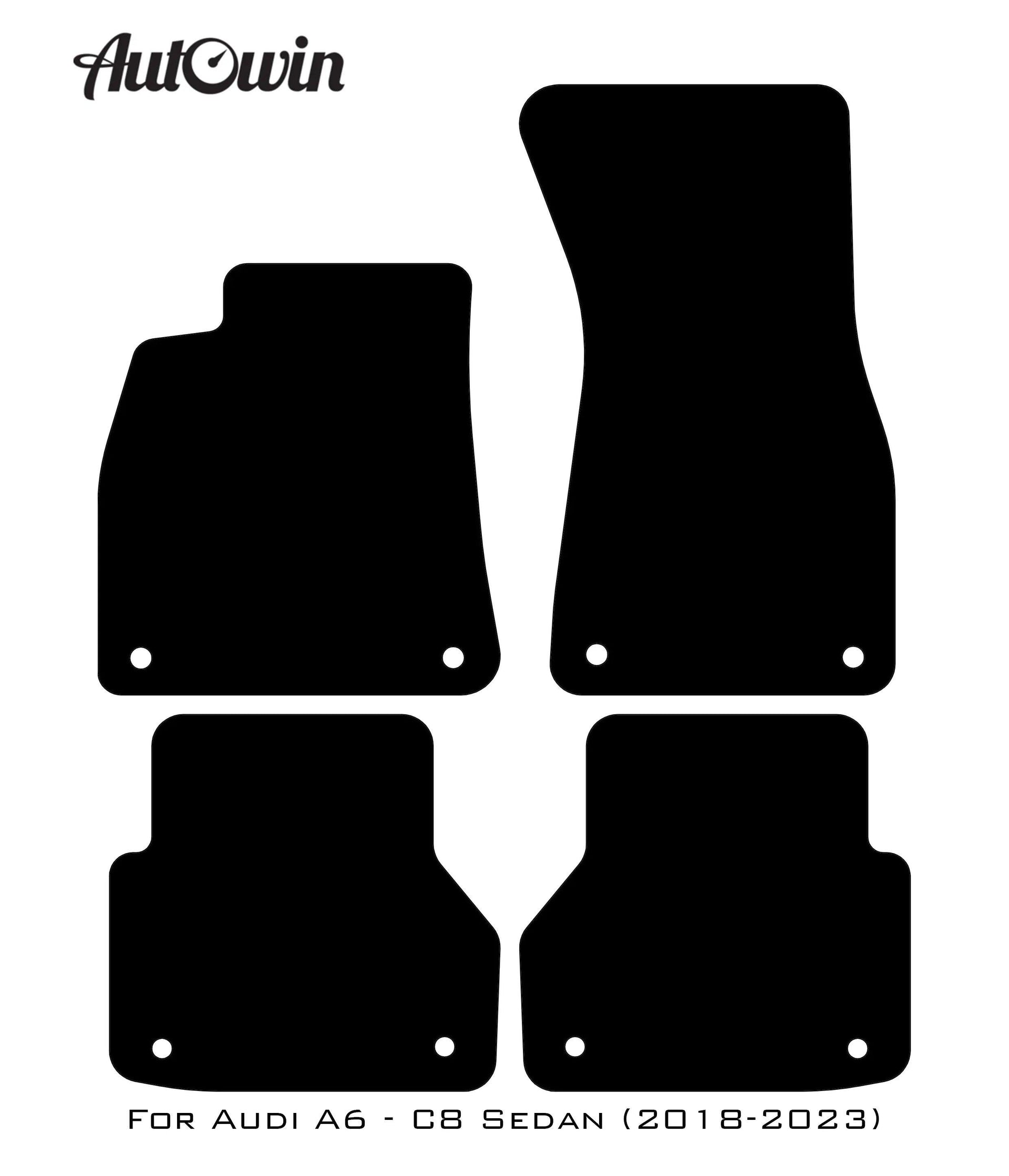 Beige Floor Mats for Audi A6 - C8 Sedan (2018-2023) | ER56 Design - AutoWin