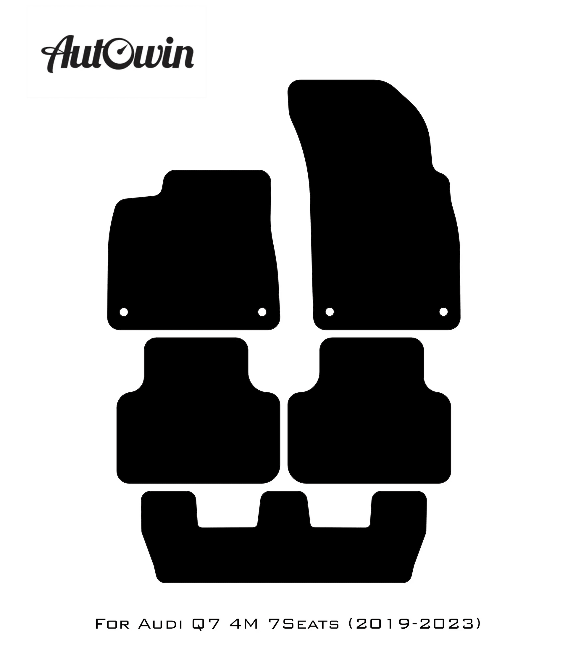 Beige Floor Mats for Audi Q7 4M (2019-2023) | ER56 Design - AutoWin