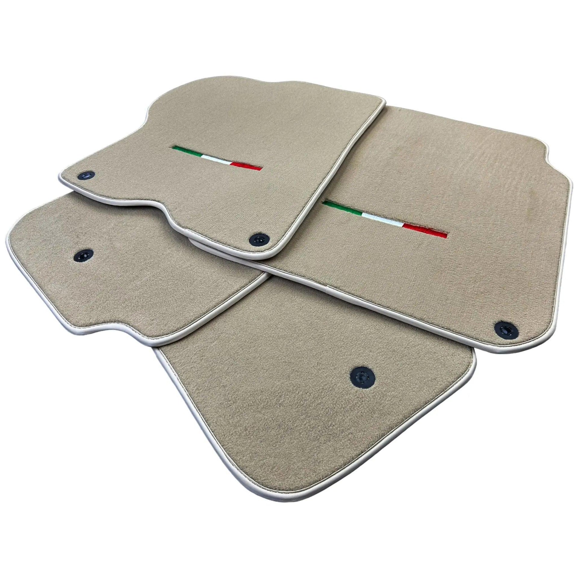 Beige Italian Edition Floor Mats for Ferrari GTC4 Lusso (2016-2023)