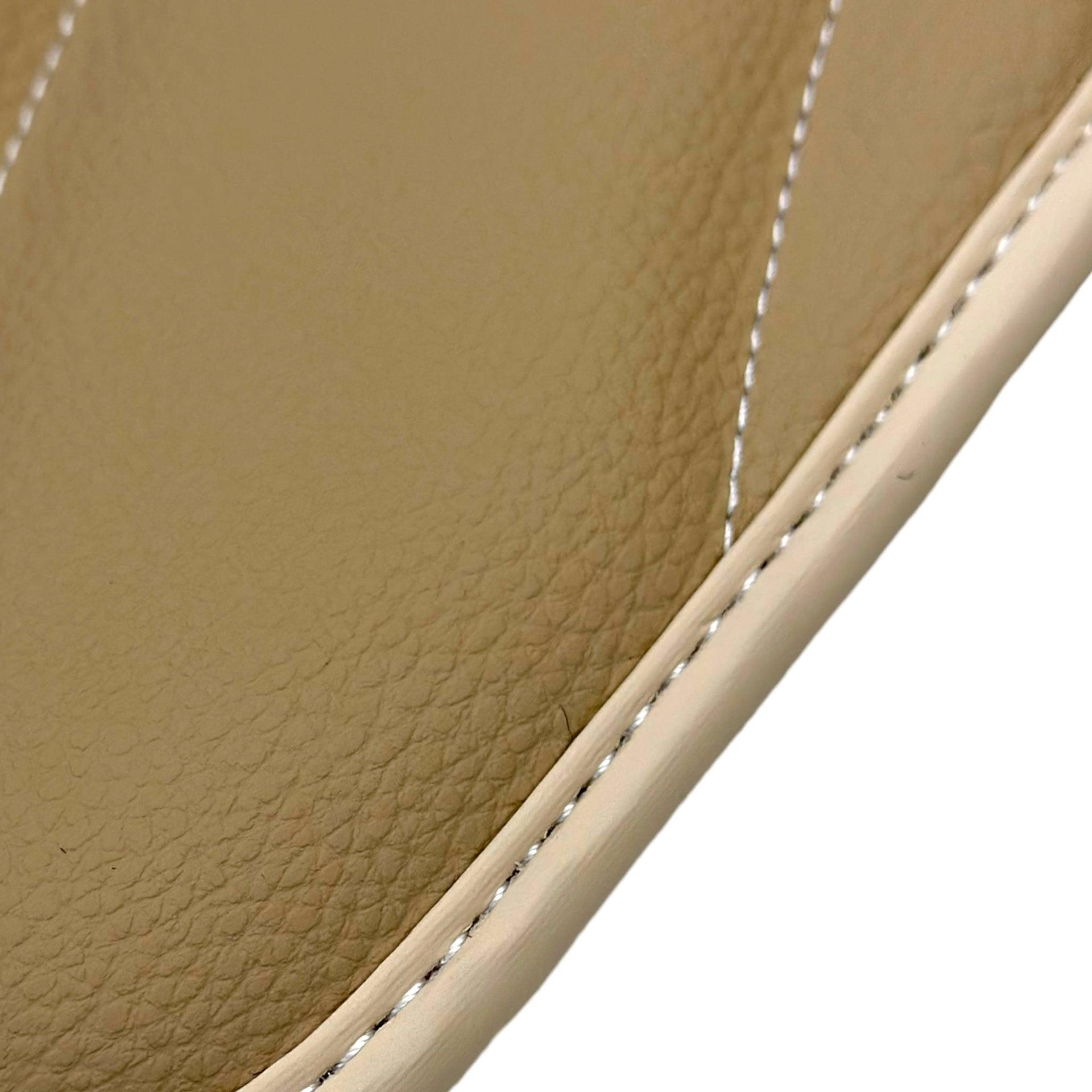 Beige Leather Floor Mats for Mercedes-Benz W463 (2018-2023) ER56 Design - AutoWin