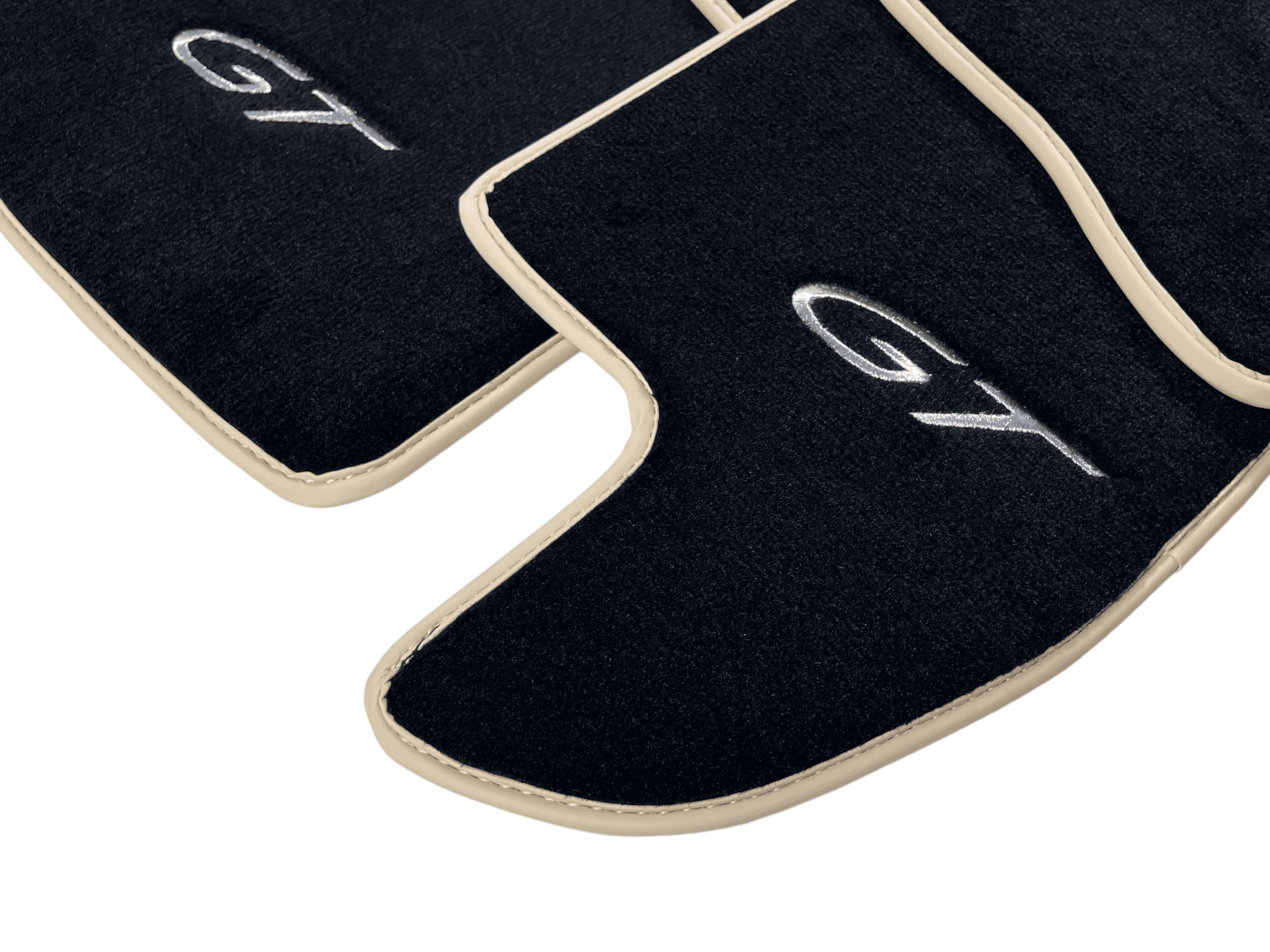 Black Floor Mats For Bentley Continental GT (2011–2018) With Beige Trim - AutoWin