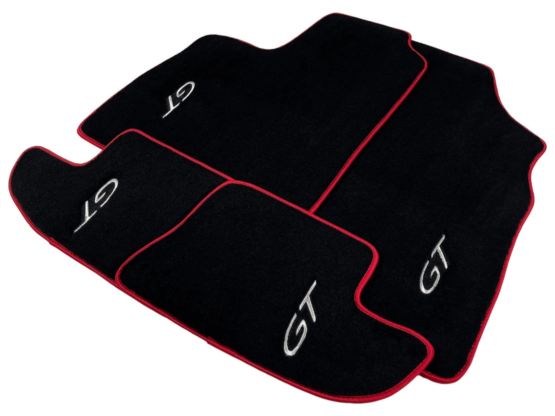 Black Floor Mats For Bentley Continental GT (2011–2018) With Red Trim - AutoWin