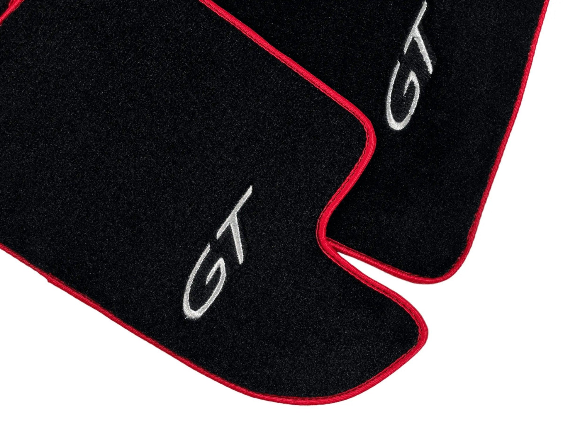 Black Floor Mats For Bentley Continental GT (2011–2018) With Red Trim - AutoWin