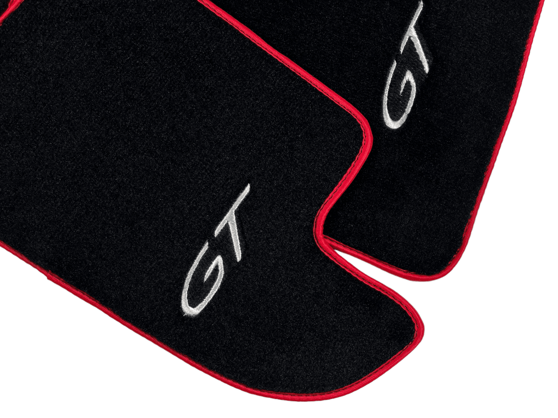 Black Floor Mats For Bentley Continental GTC (2011-2018) With Red Trim - AutoWin