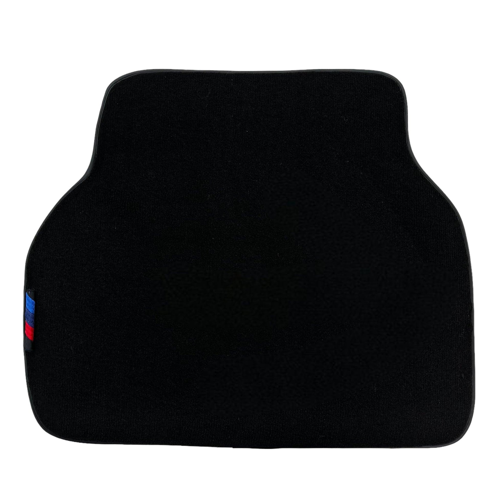 Black Floor Mats For BMW M5 E39 With 3 Color Stripes Tailored Set Perfect Fit - AutoWin