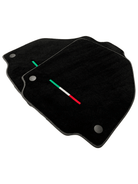 Black Floor Mats For Ferrari 458 Gt2 2012-2015 Yellow Sewing - AutoWin