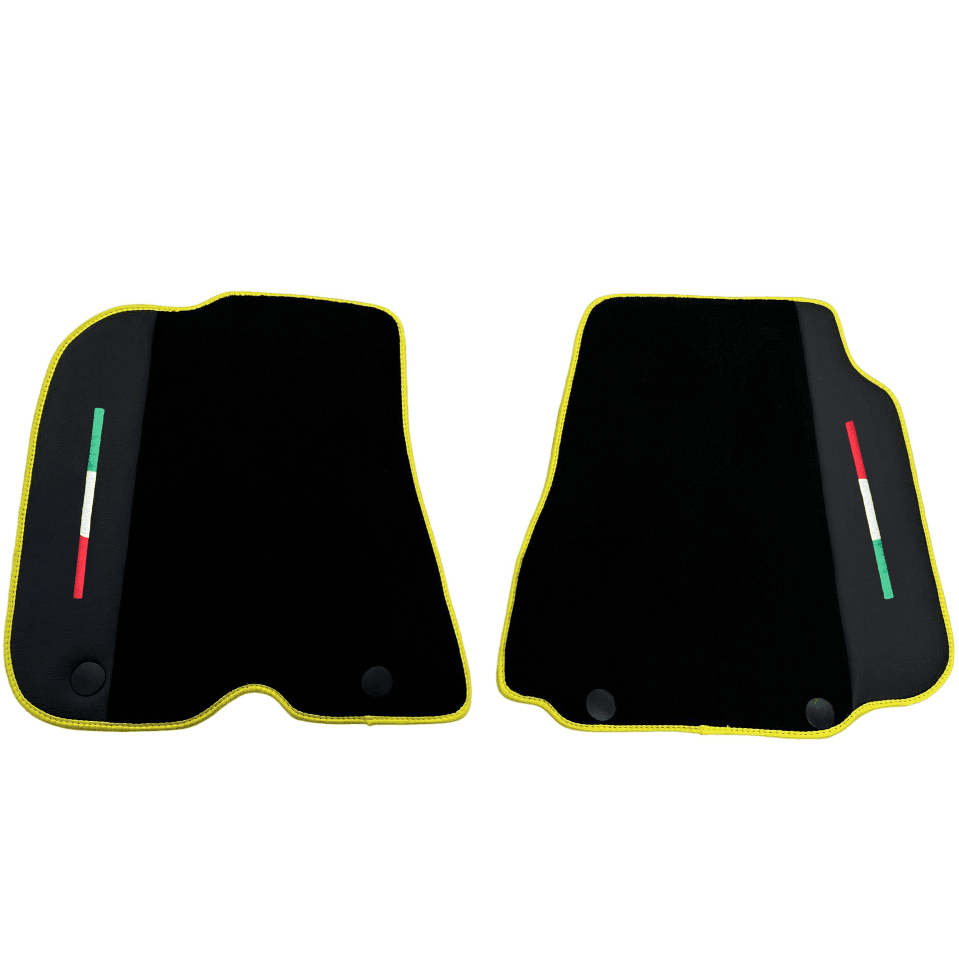 Black Floor Mats for Ferrari F12 Berlinetta (2012-2022) with Leather - AutoWin