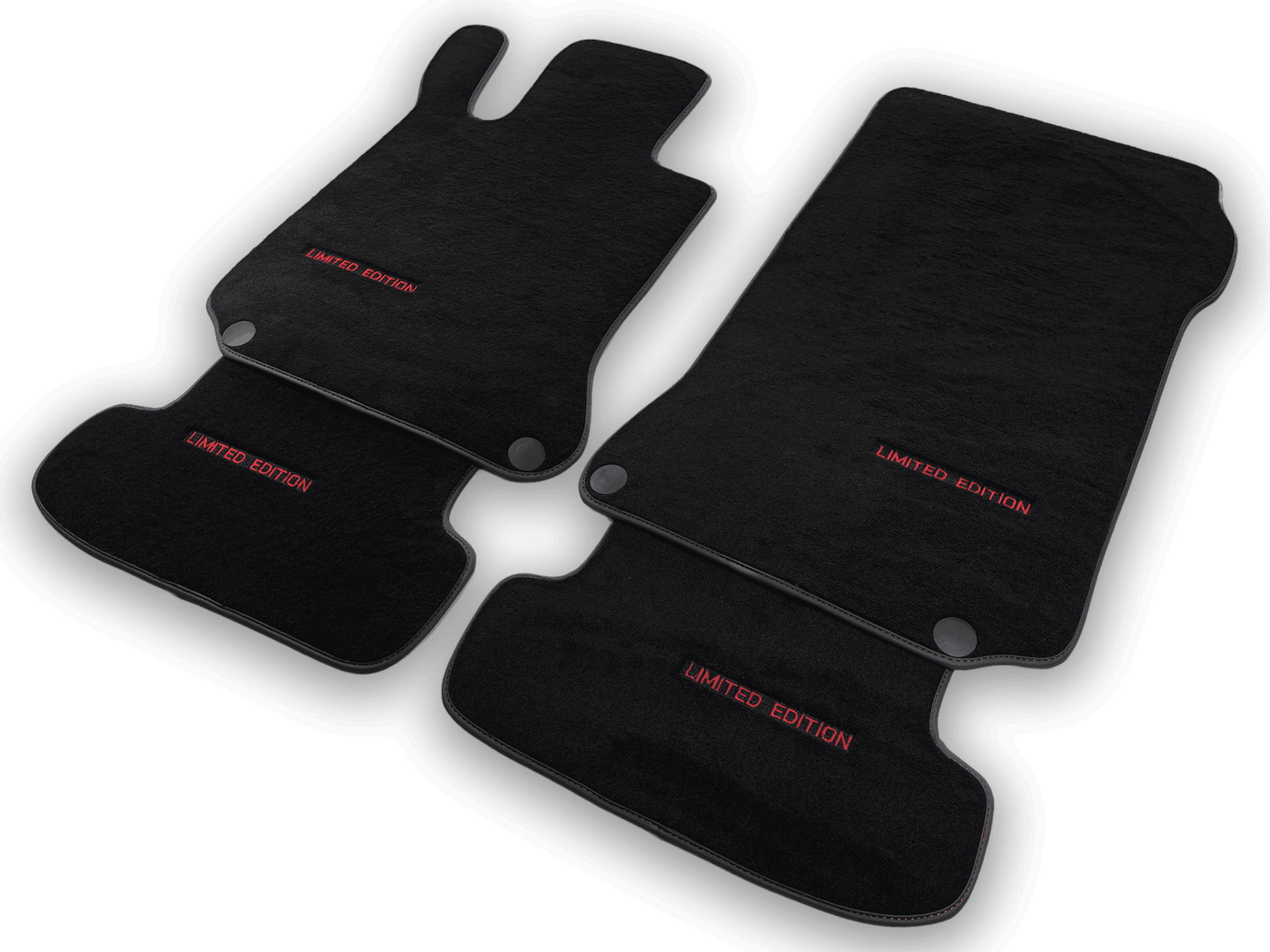 Black Floor Mats For Mercedes Benz C-Class W204 Sedan (2007-2014) | Limited Edition - AutoWin
