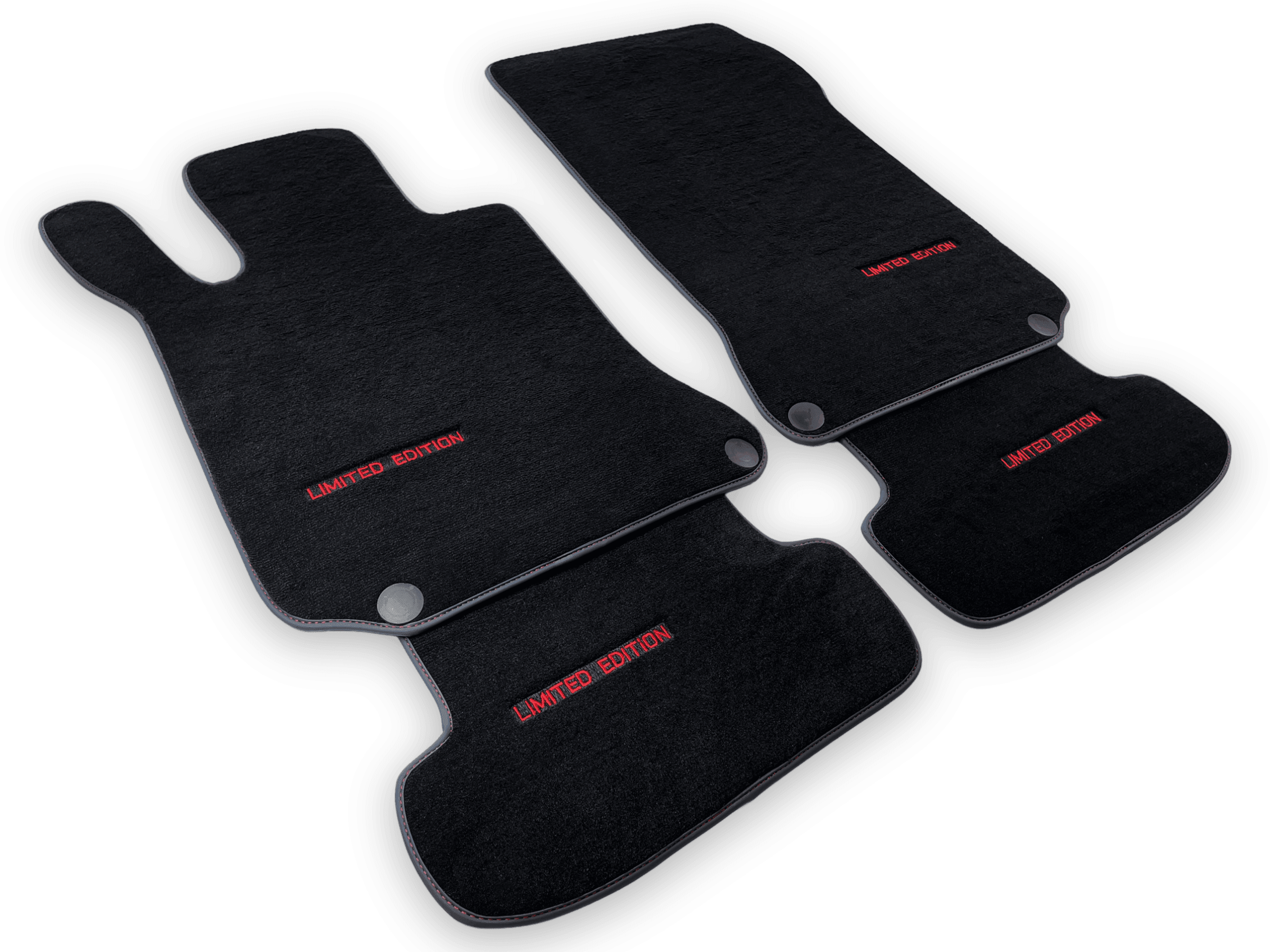 Black Floor Mats For Mercedes Benz C-Class W204 Sedan (2007-2014) | Limited Edition - AutoWin