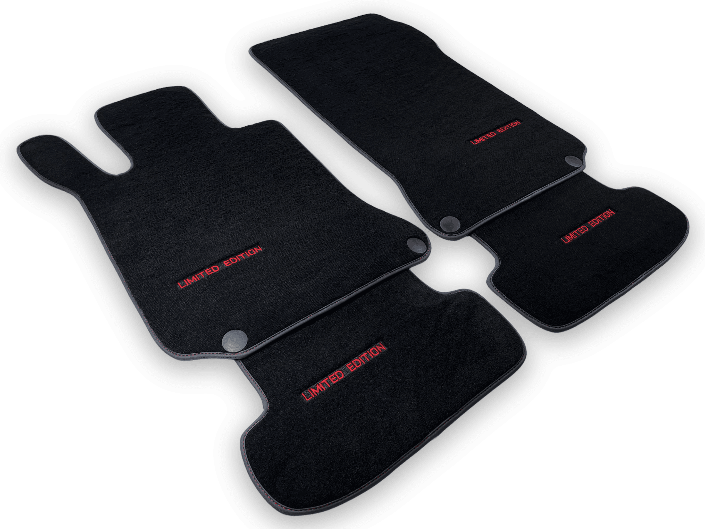 Black Floor Mats For Mercedes Benz C-Class W204 Sedan (2007-2014) | Limited Edition - AutoWin