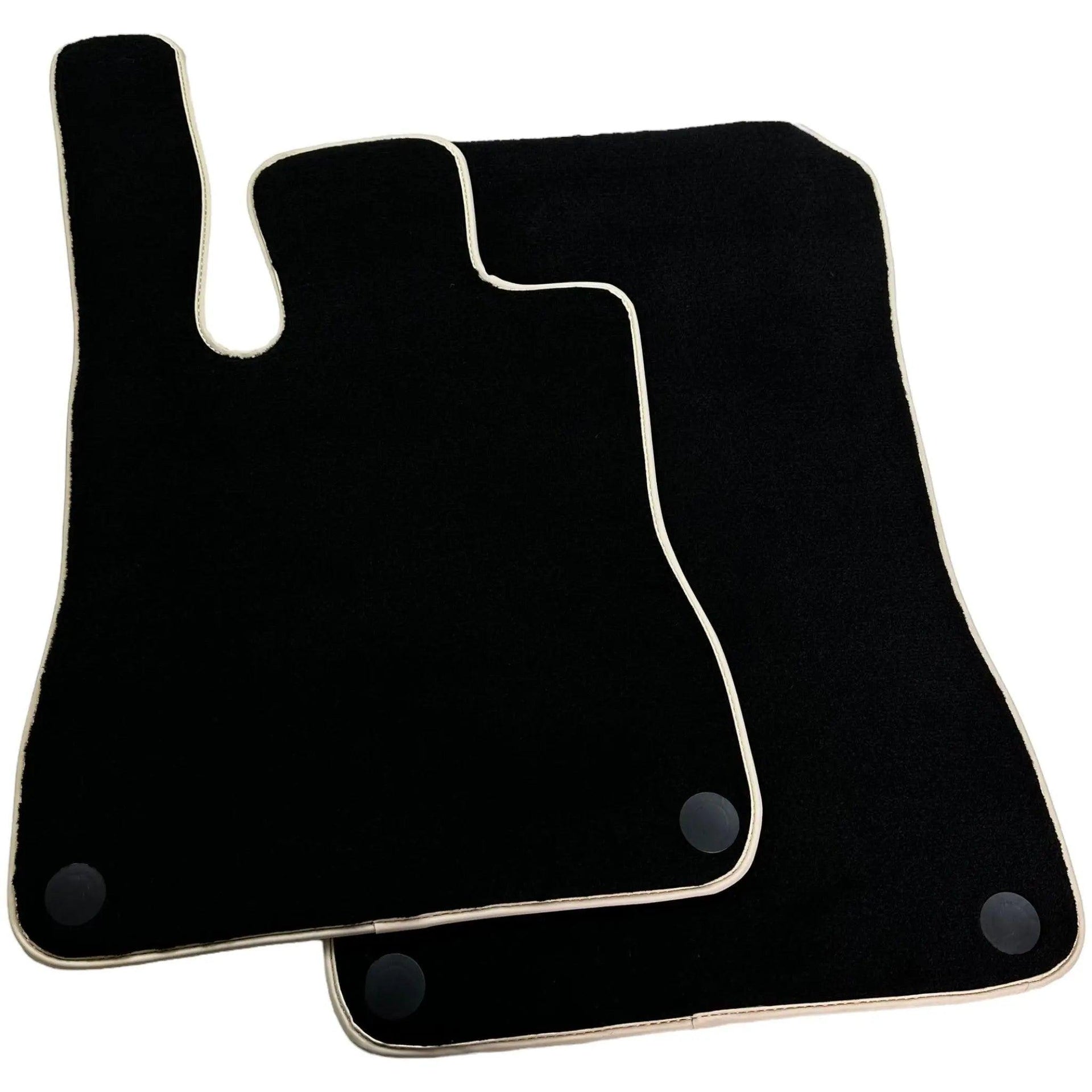 Black Floor Mats For Mercedes-Benz SL-Class R129 (1989-2001) Beige Trim - AutoWin