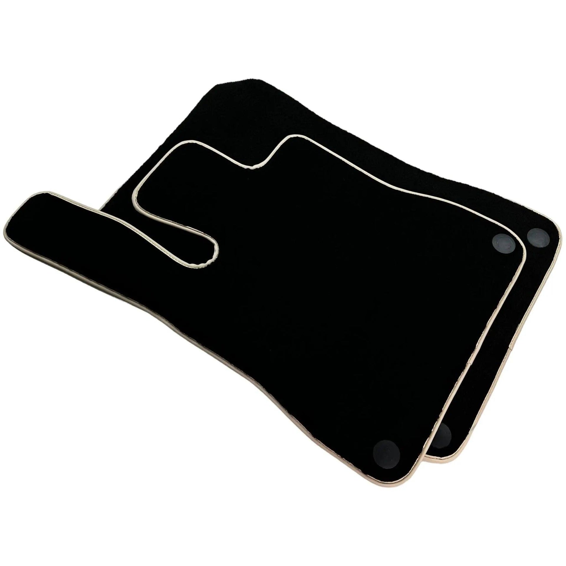 Black Floor Mats For Mercedes-Benz SLK-Class R172 (2011-2023) Beige Trim - AutoWin