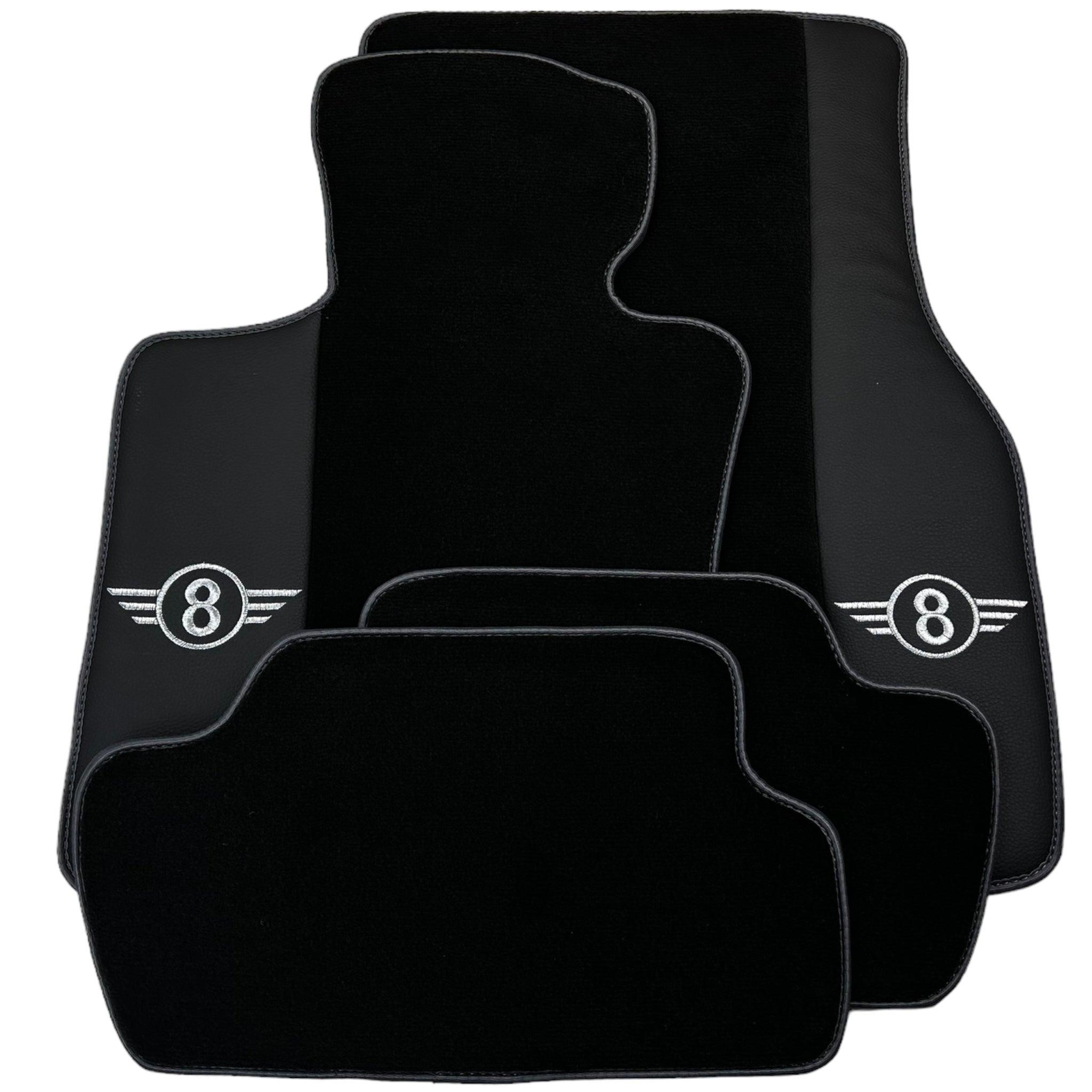 Black Floor Mats for Mini Cooper / One R53 (2001-2007) Cooper S with Leather | Gray Trim - AutoWin