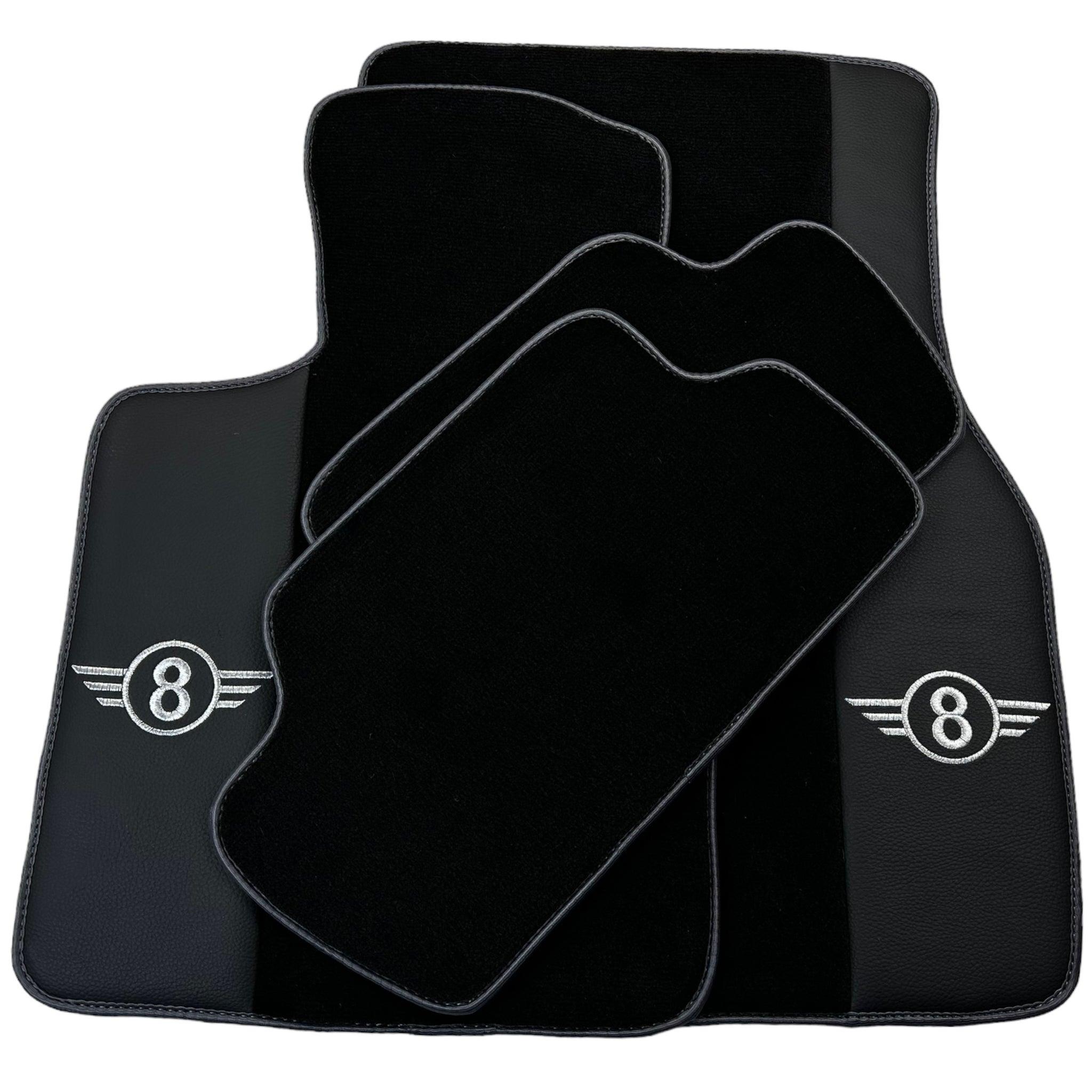 Black Floor Mats for Mini Cooper / One R53 (2001-2007) Cooper S with Leather | Gray Trim - AutoWin