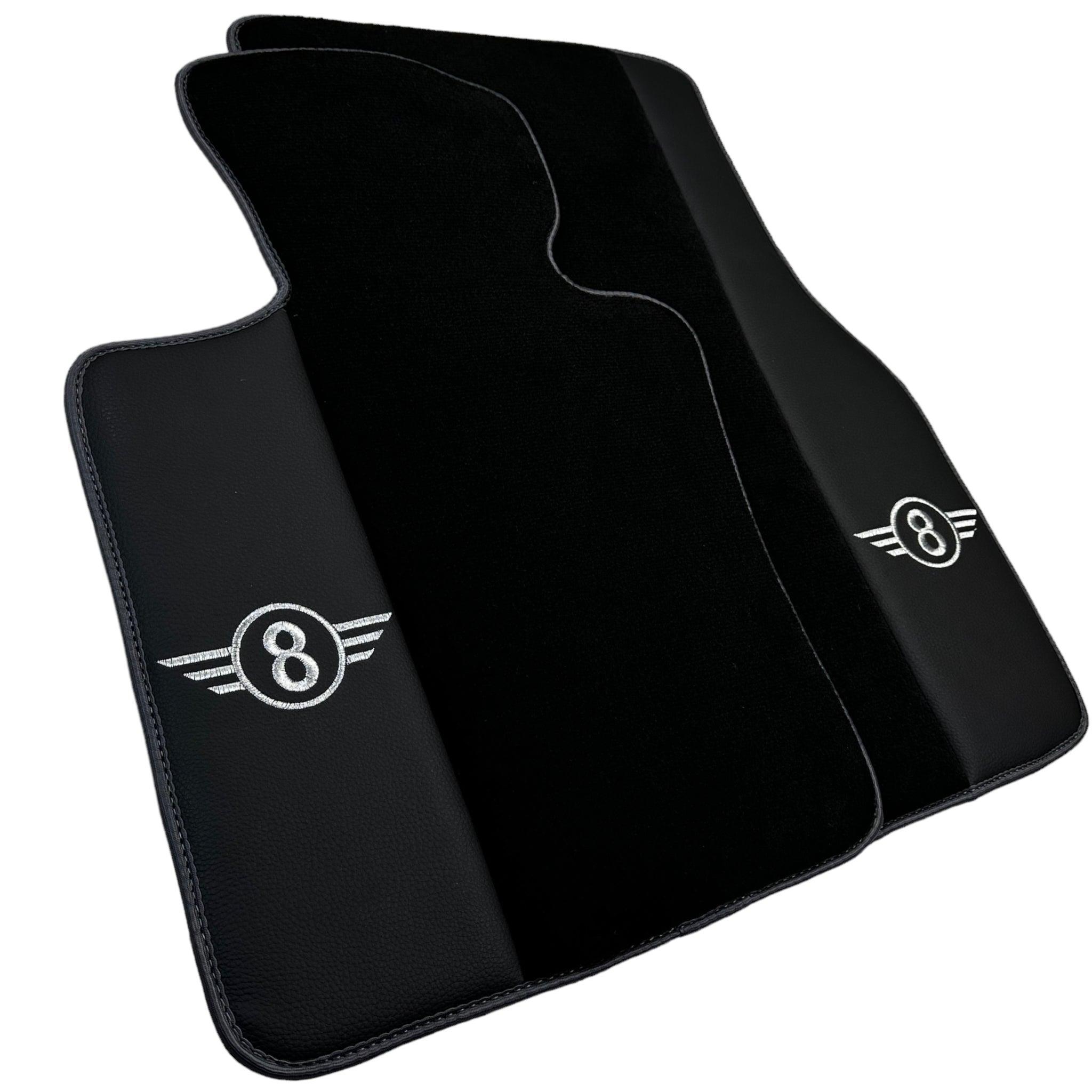 Black Floor Mats for Mini Cooper / One R53 (2001-2007) Cooper S with Leather | Gray Trim - AutoWin