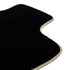 Black Floor Mats for Toyota Camry (2017-2023) Beige Trim - AutoWin