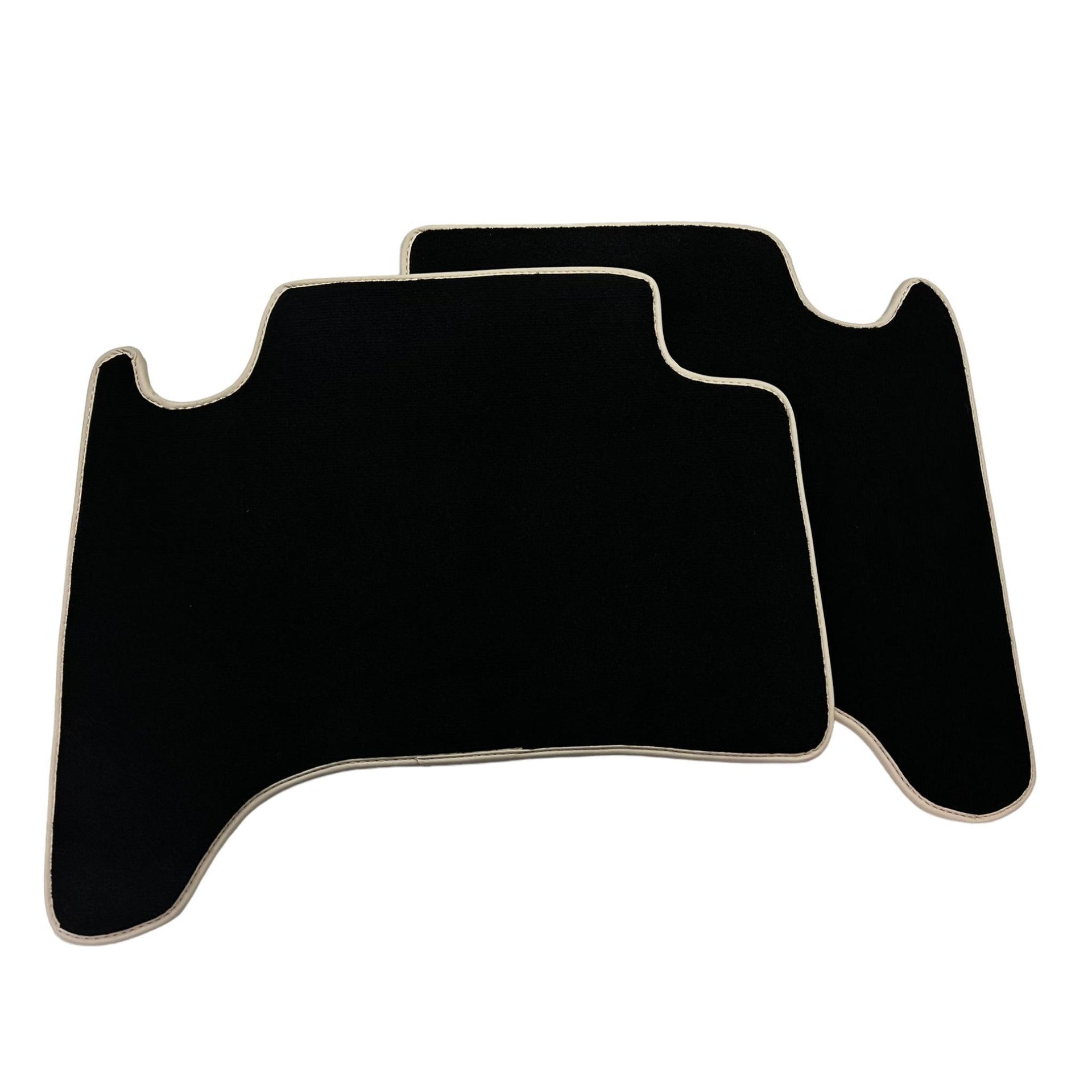 Black Floor Mats For Toyota Land Cruiser 120 (2002-2009) | Beige Trim - AutoWin