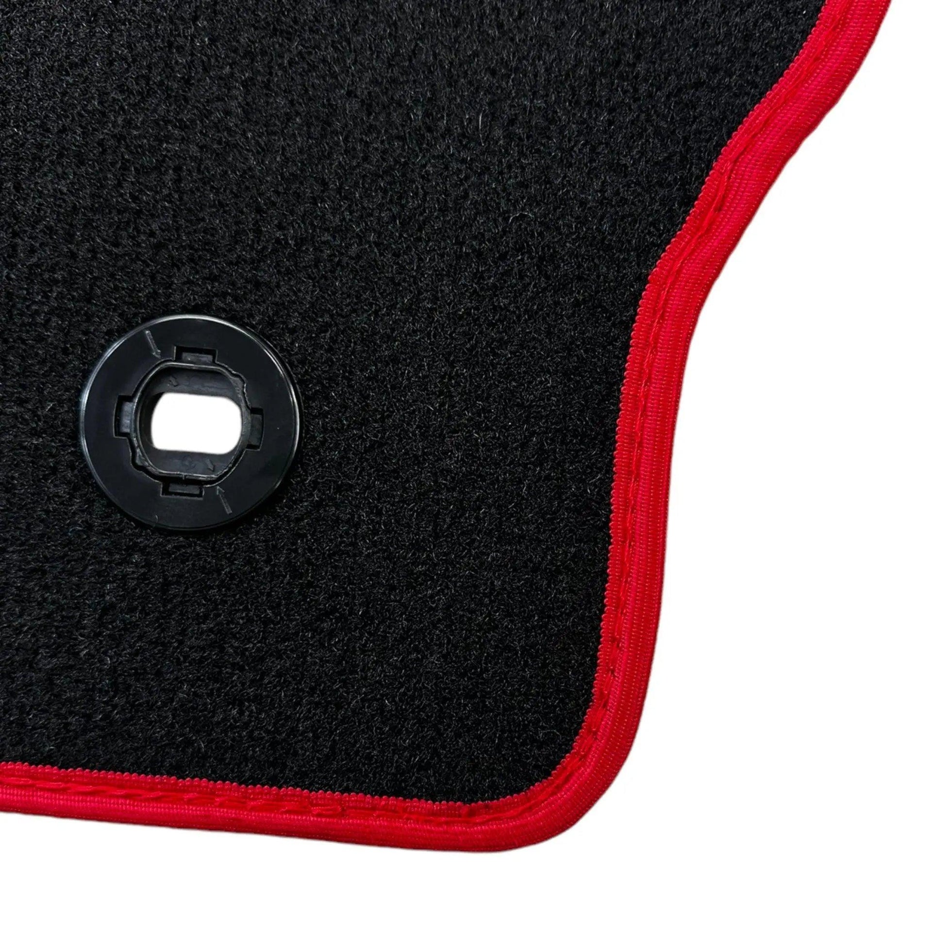 Black Floor Mats for Toyota Prius (2009-2012) with Red Trim - AutoWin