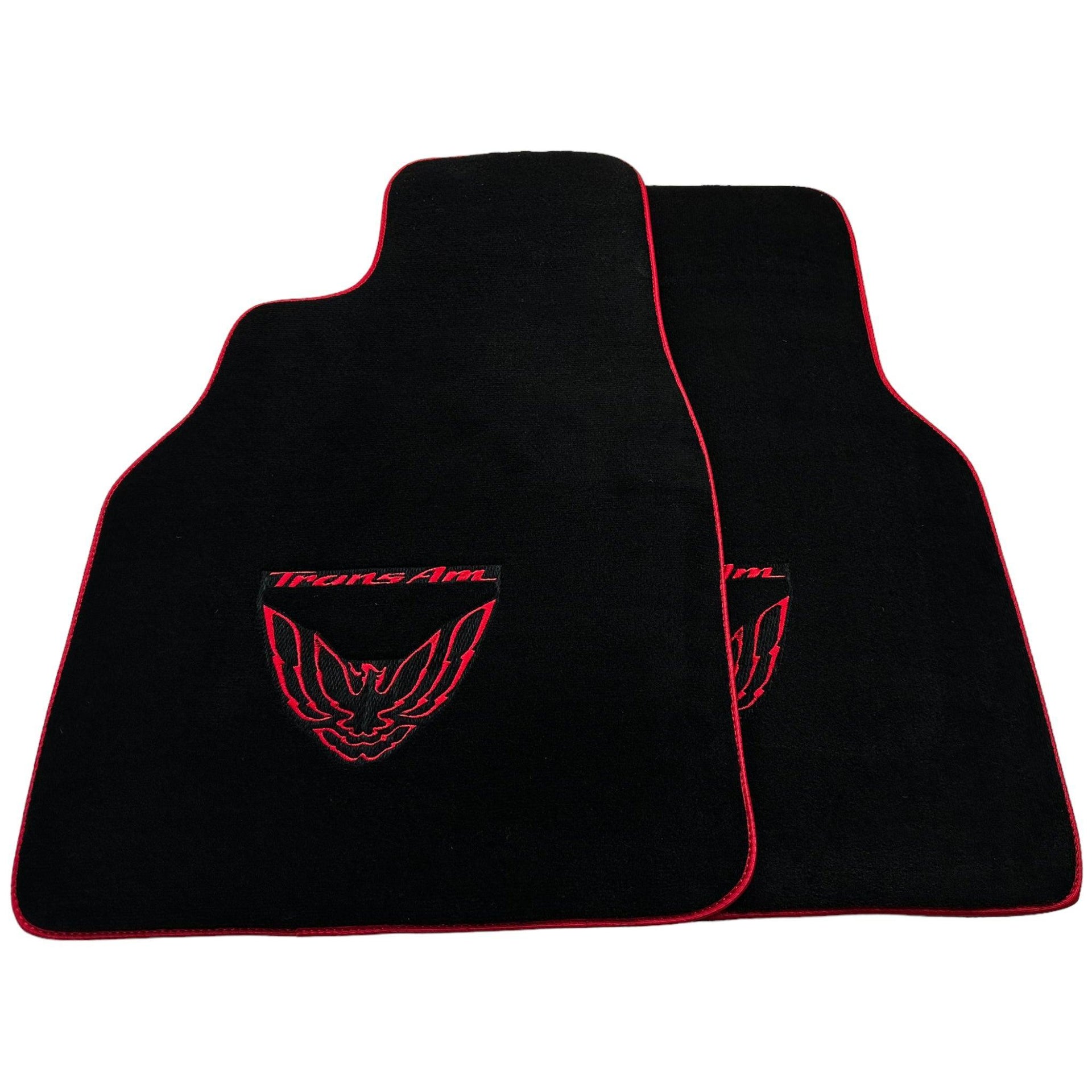 Black Floor Mats Red Trim for Pontiac FireBird (1993-2002) Trans Am - AutoWin