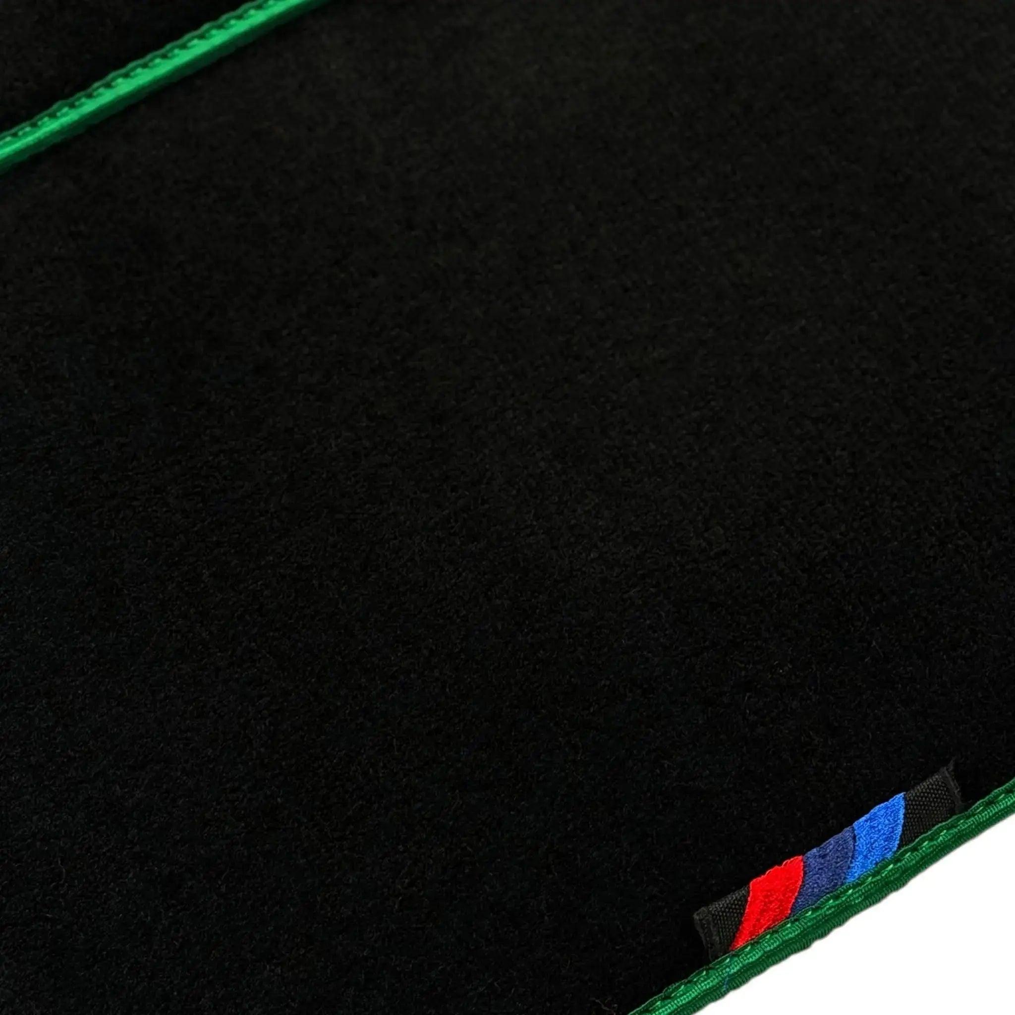 Black Mats For BMW M3 E92 | Green Trim - AutoWin
