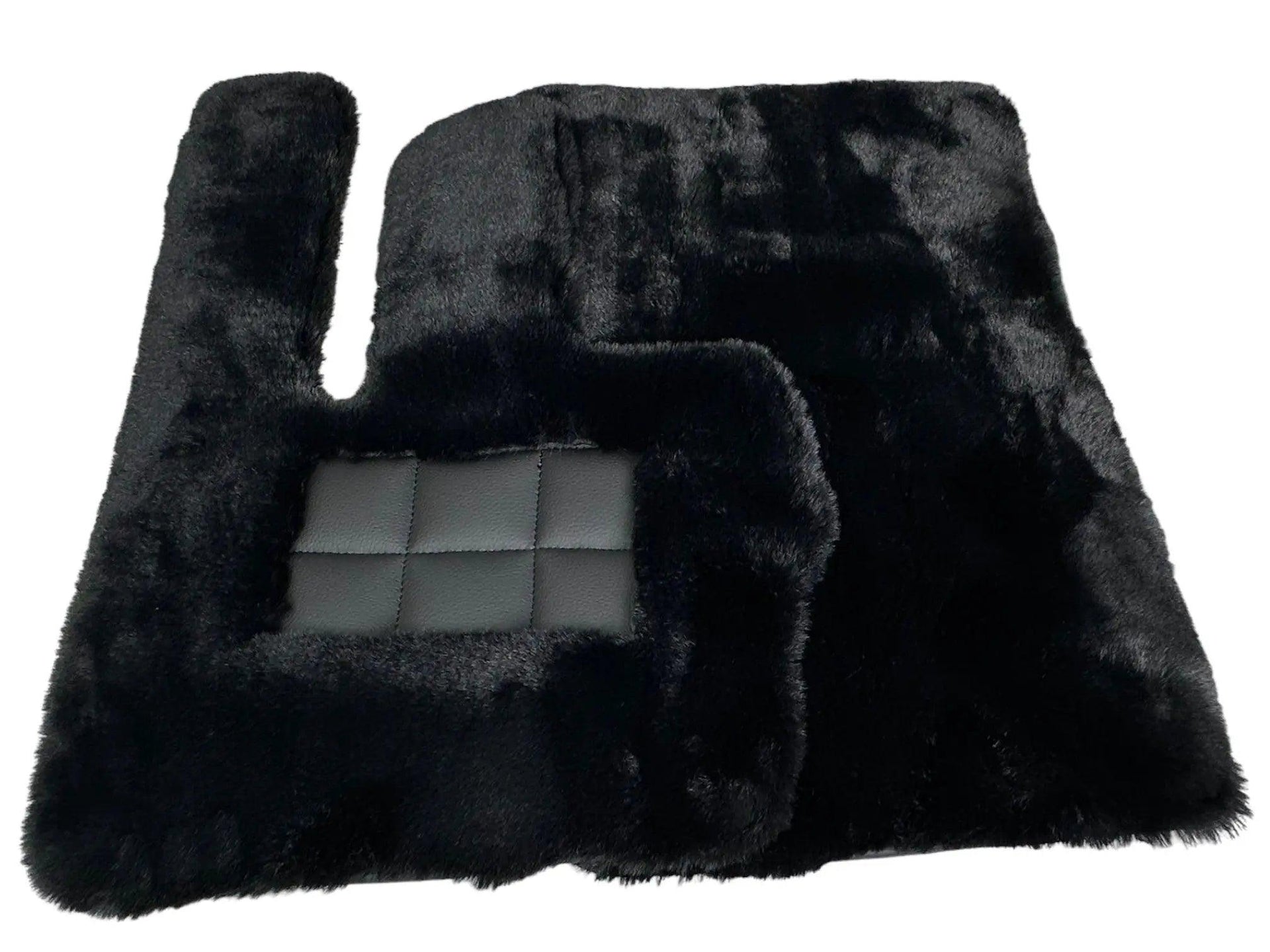 Black Sheepskin Floor Mats For Mercedes-Benz G Class W461 (1979-2008) ER56 Design - AutoWin