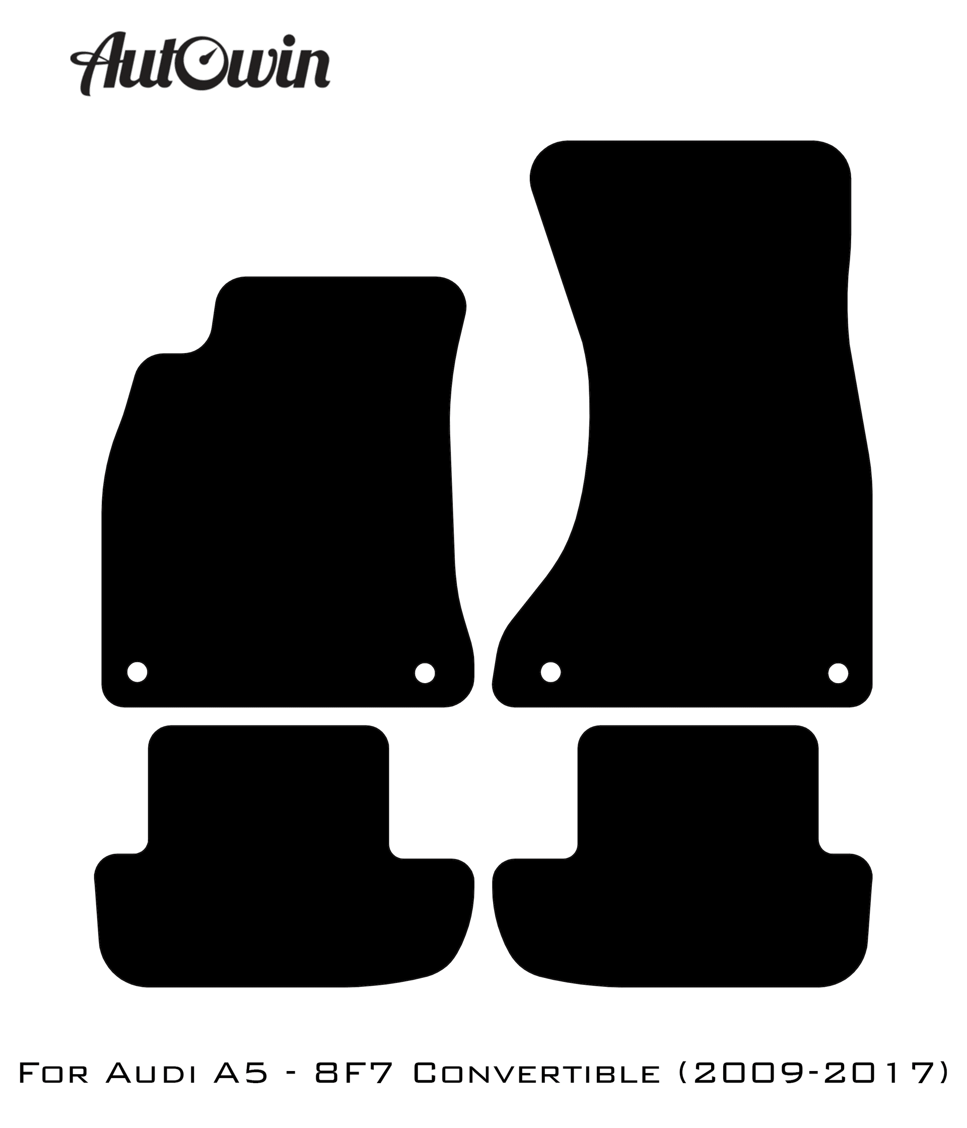 Blue Floor Mats for Audi A5 - 8F7 Convertible (2009-2017) | ER56 Design - AutoWin