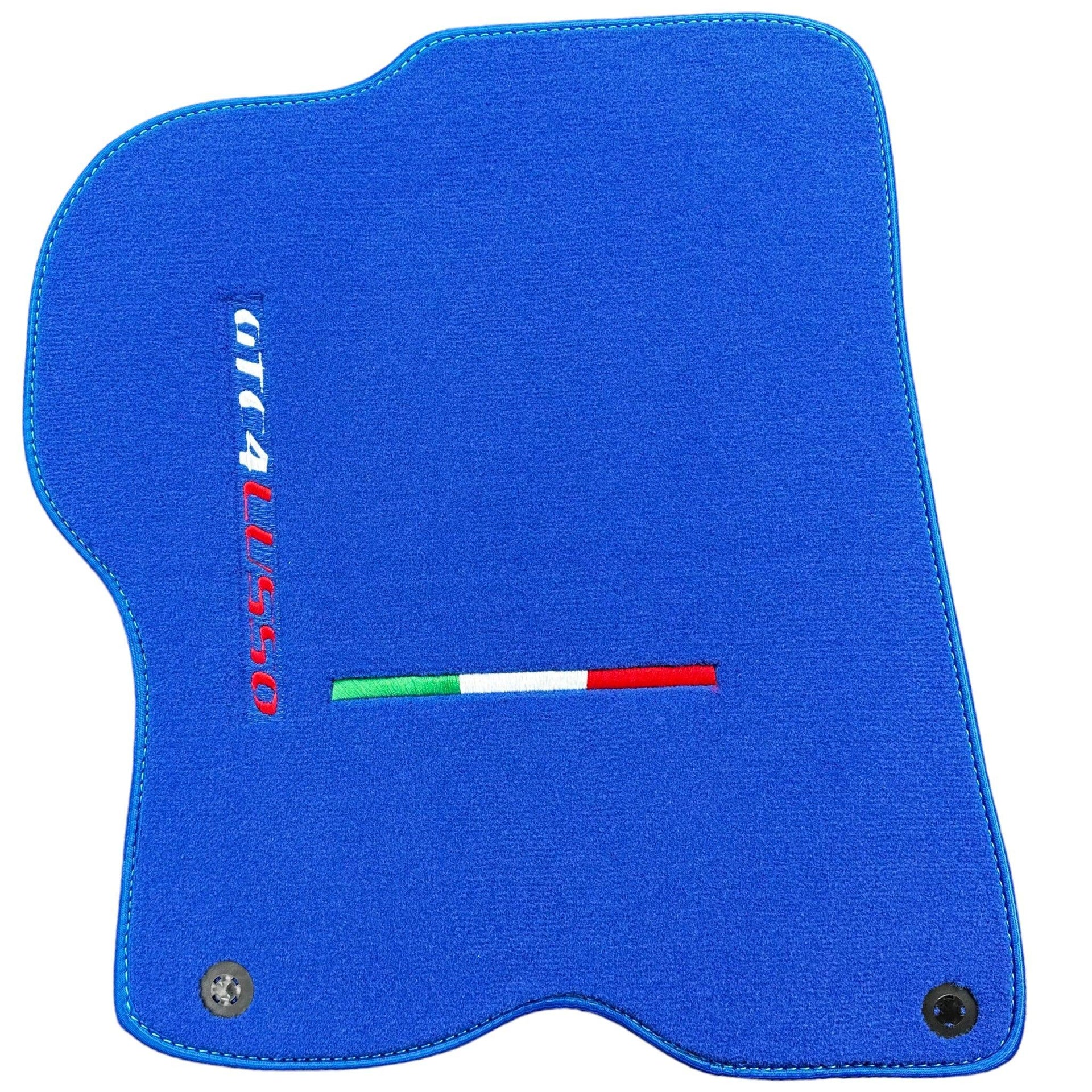 Blue Floor Mats for Ferrari GTC4 Lusso (2016-2023) Italian Edition - AutoWin