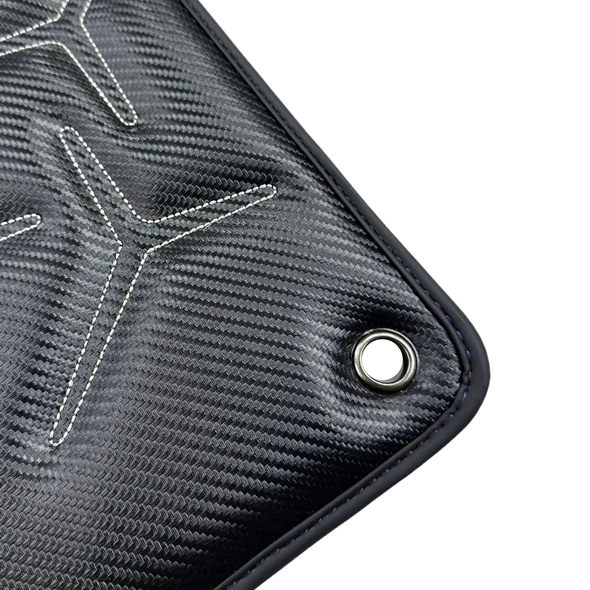 Carbon Leather Floor Mats for Lamborghini Aventador SVJ 63 Edition - AutoWin