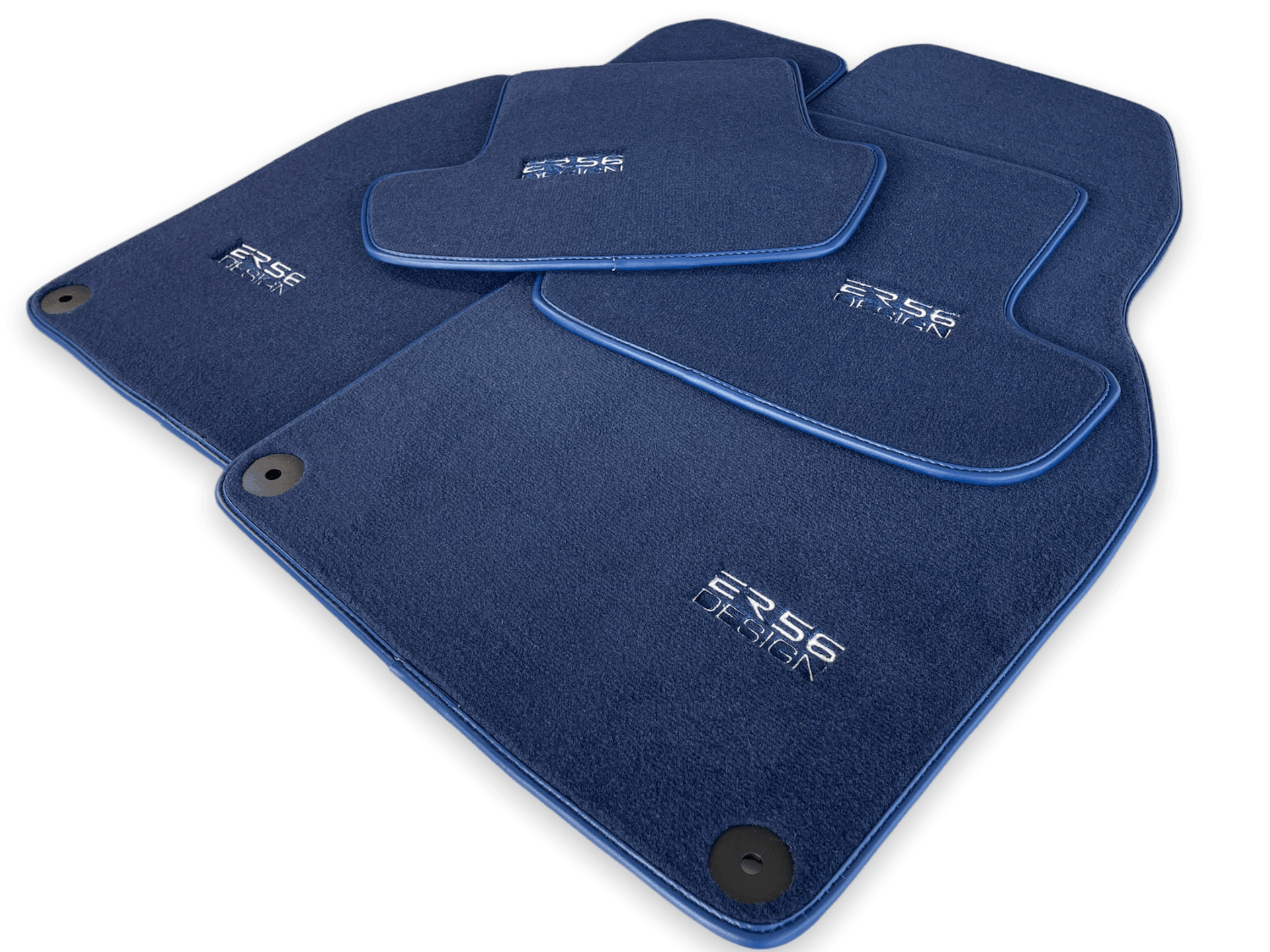 Dark Blue Floor Mats for Porsche Taycan (2019-2023) | ER56 Design - AutoWin