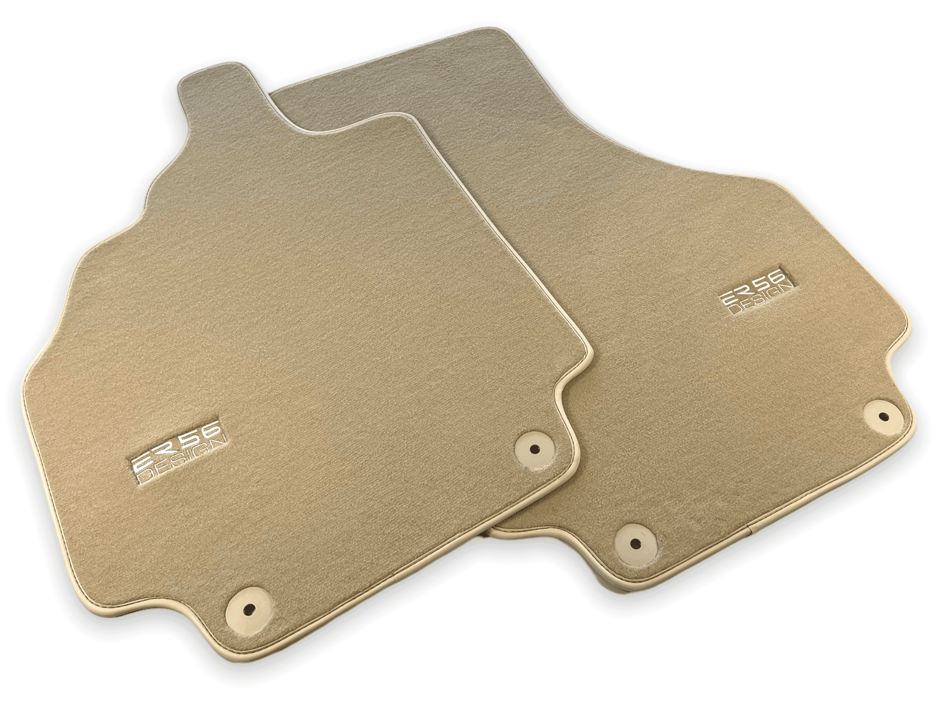 Floor Mats for Audi R8 (2007-2015) Beige Carpet ER56 Design - AutoWin