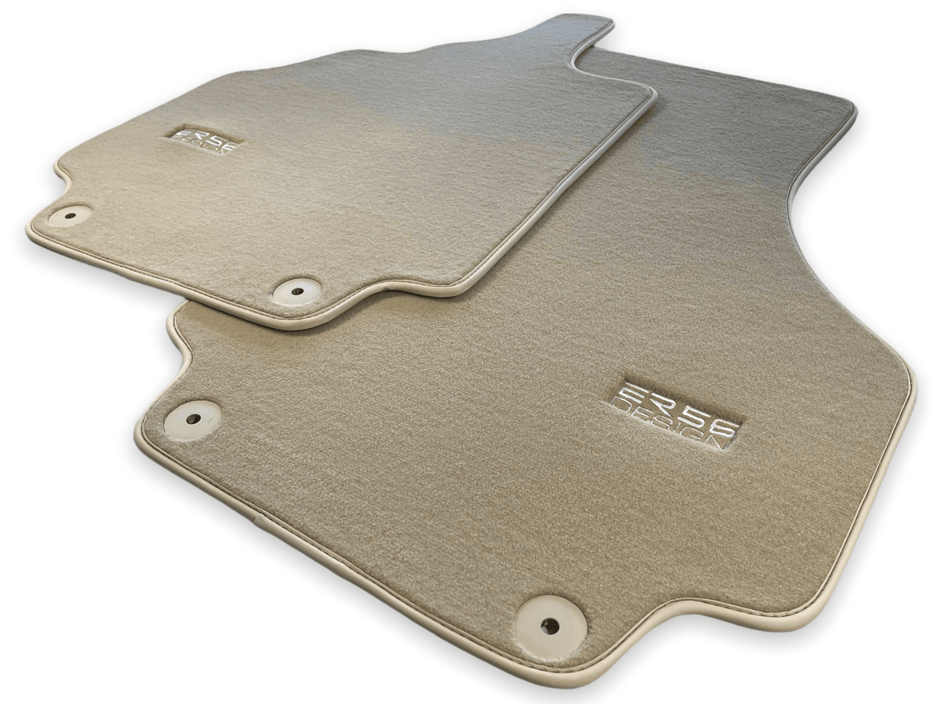 Floor Mats for Audi R8 (2007-2015) Beige Carpet ER56 Design - AutoWin
