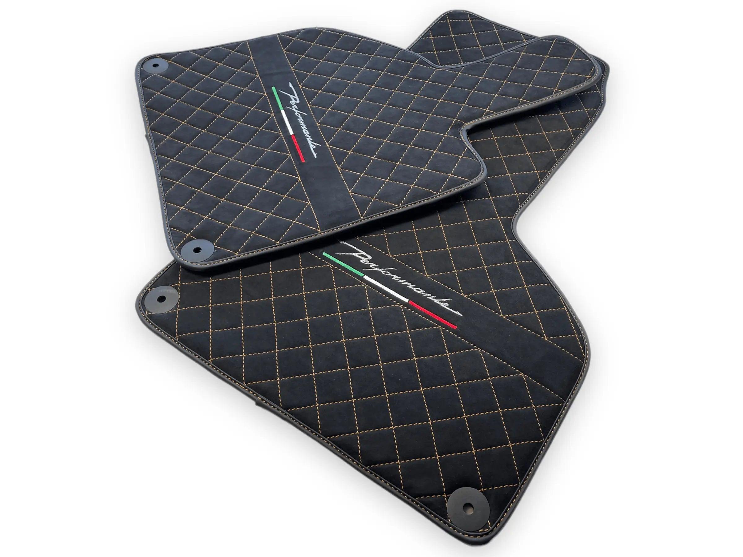 Floor Mats for Lamborghini Huracan Perfomante Alcantara Leather - AutoWin