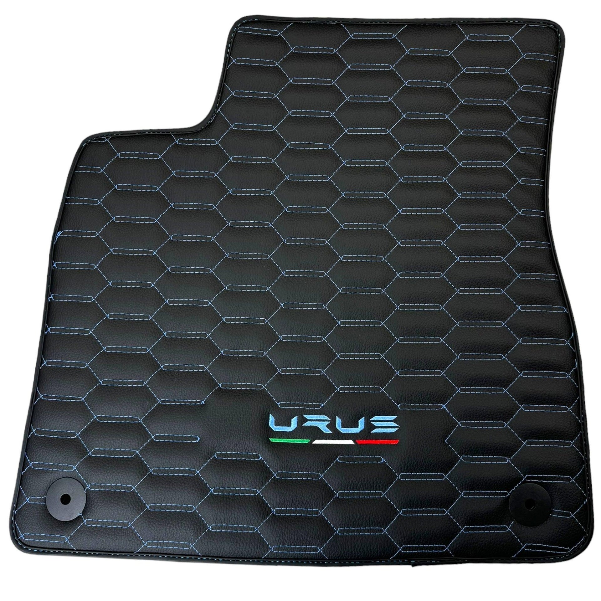Floor Mats Set with Trunk Mat for Lamborghini Urus with Black Leather - AutoWin