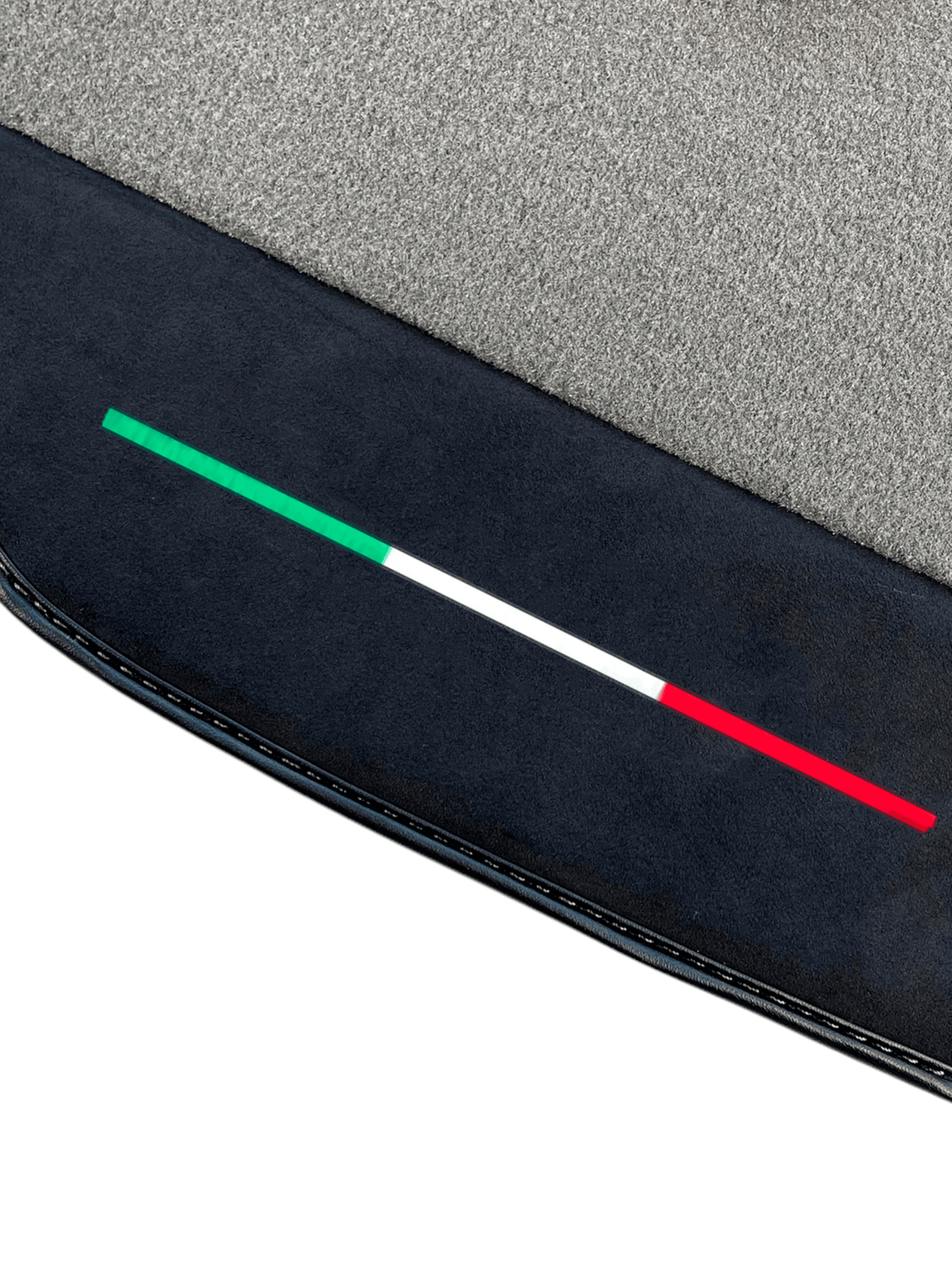 Gray Floor Mats For Ferrari F8 Tributo 2019-2022 With Alcantara Leather - AutoWin