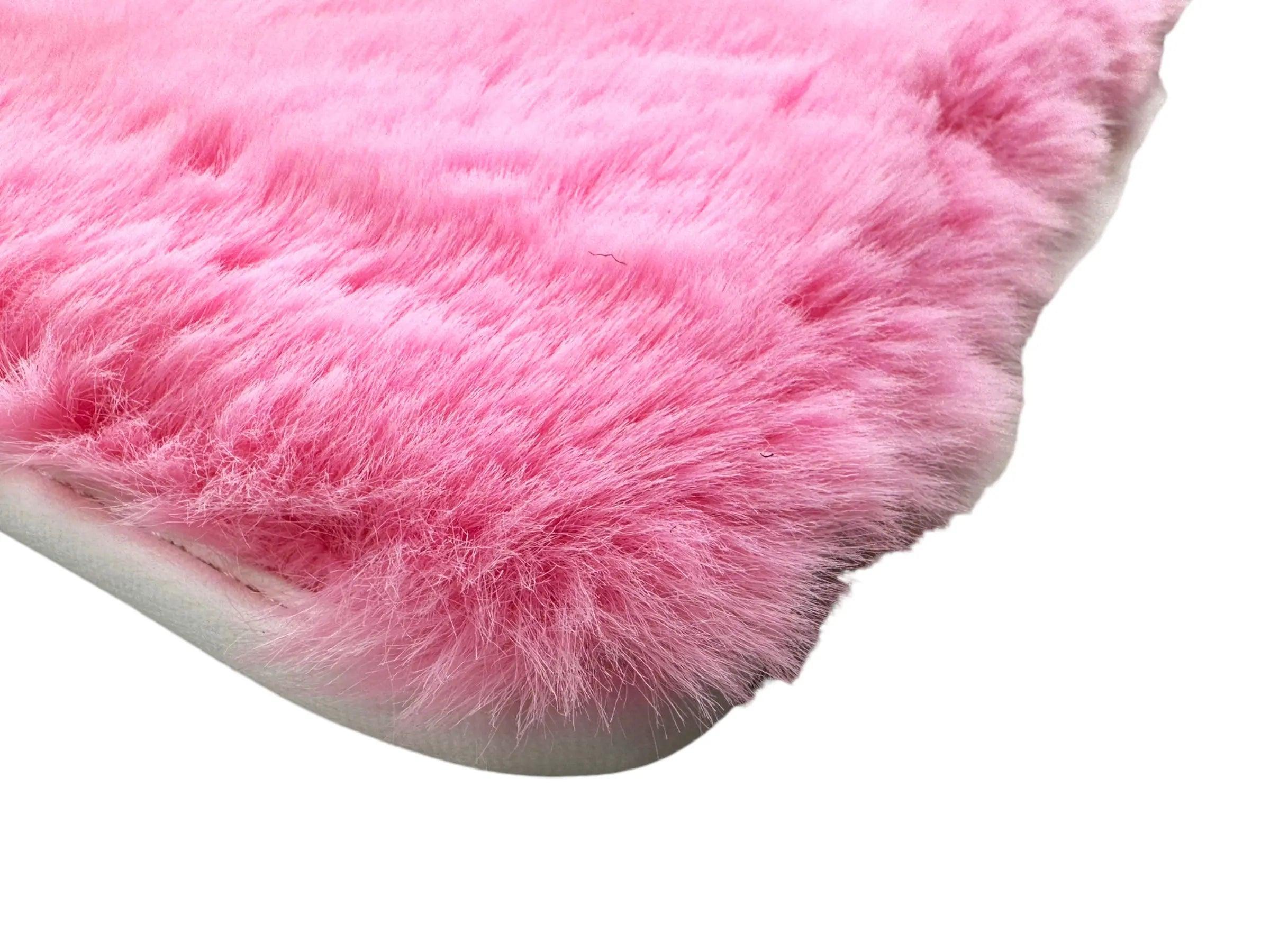 Pink Sheepskin Floor Mats For Rolls Royce Cullinan Rr31 2018-2023 Er56 Design Brand - AutoWin