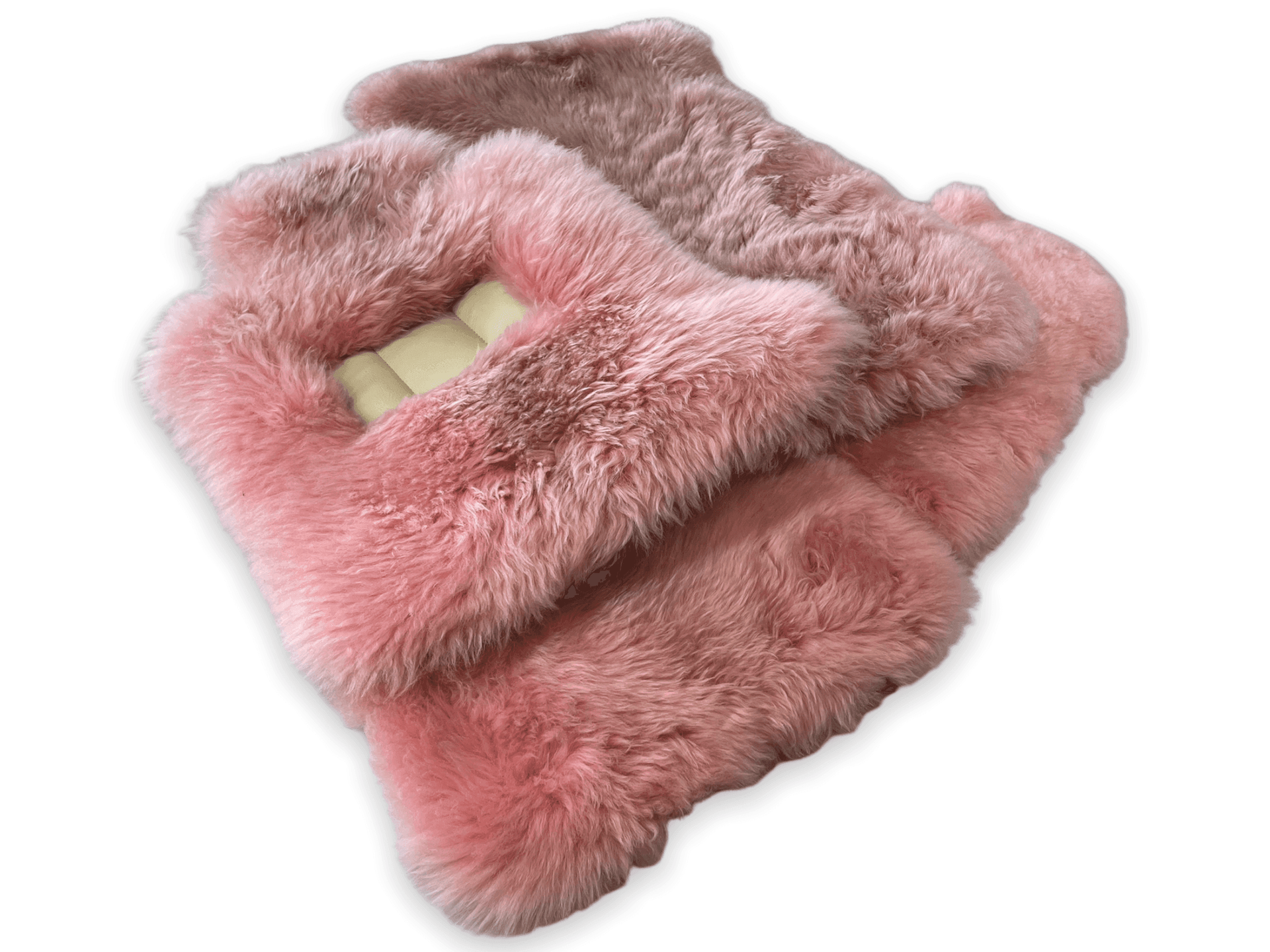 Pink Sheepskin Floor Mats For Rolls Royce Spectre (2023-2024) Design Brand - AutoWin