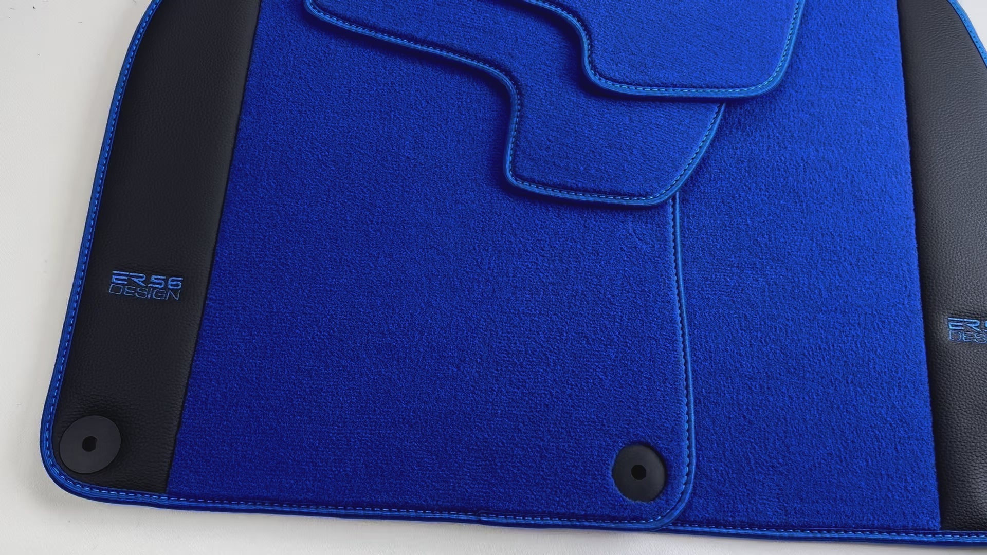 Light Blue Floor Mats for Porsche Cayenne (2003-2010) with Leather - AutoWin