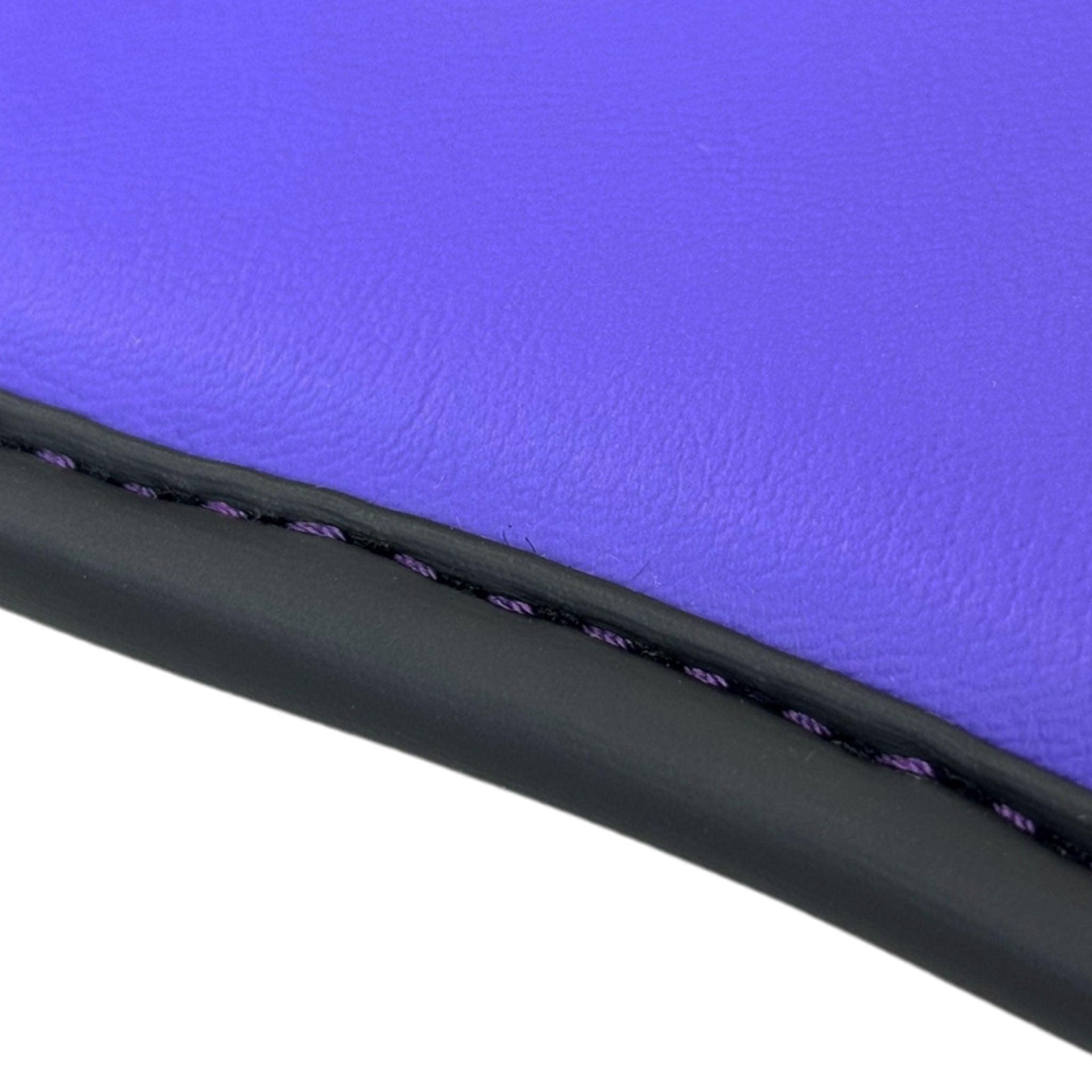 Purple Leather Black Floor Mats for Lamborghini Aventador | Black Trim - AutoWin
