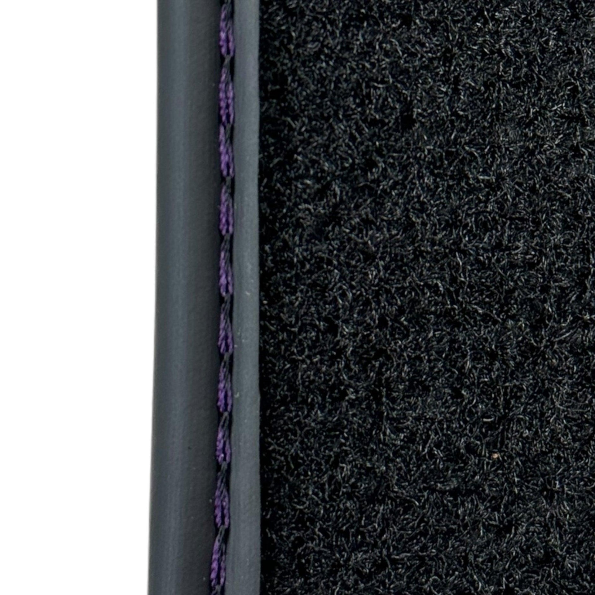 Purple Leather Black Floor Mats for Lamborghini Aventador | Black Trim - AutoWin