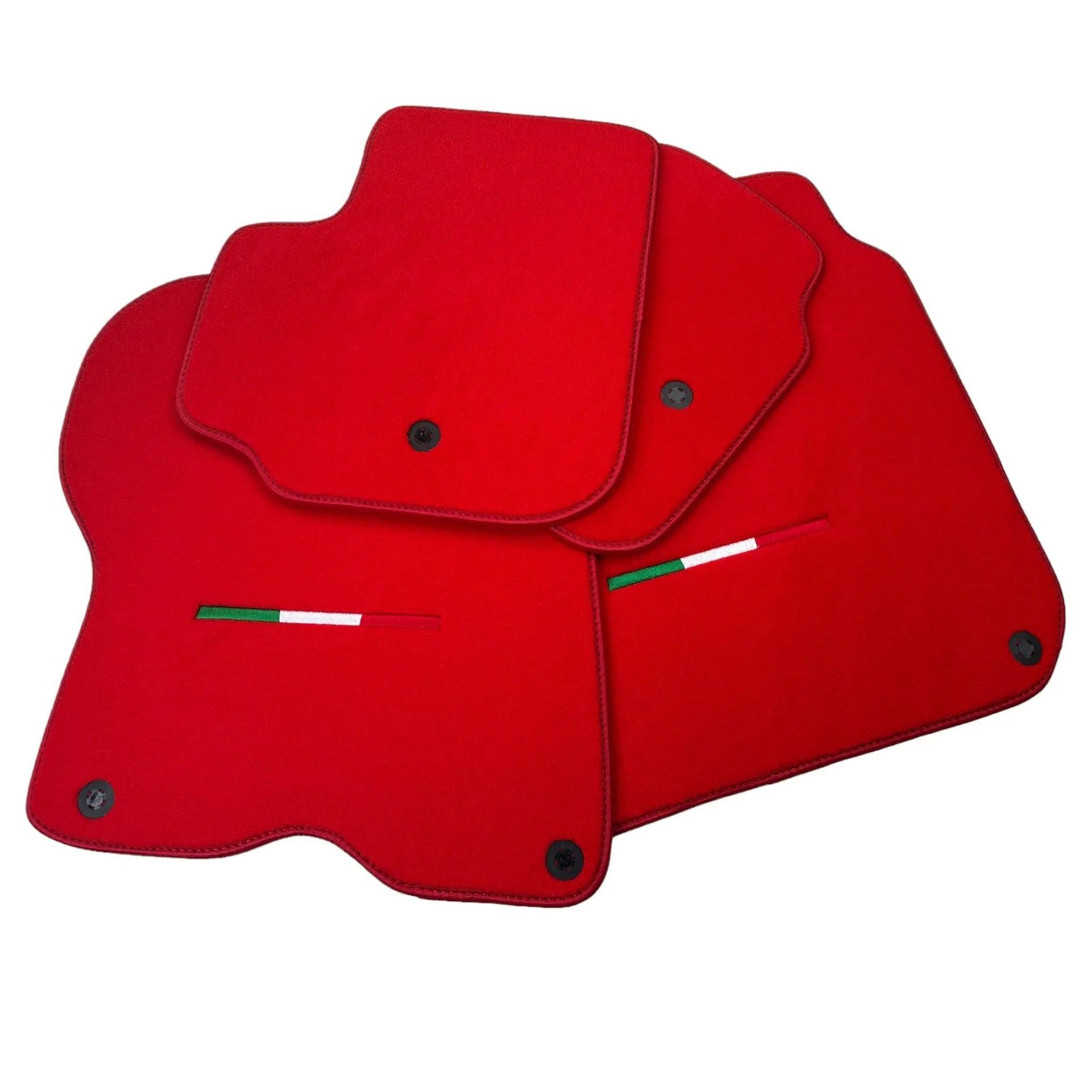 Red Floor Mats for Ferrari GTC4 Lusso (2016-2023) | Premium Quality