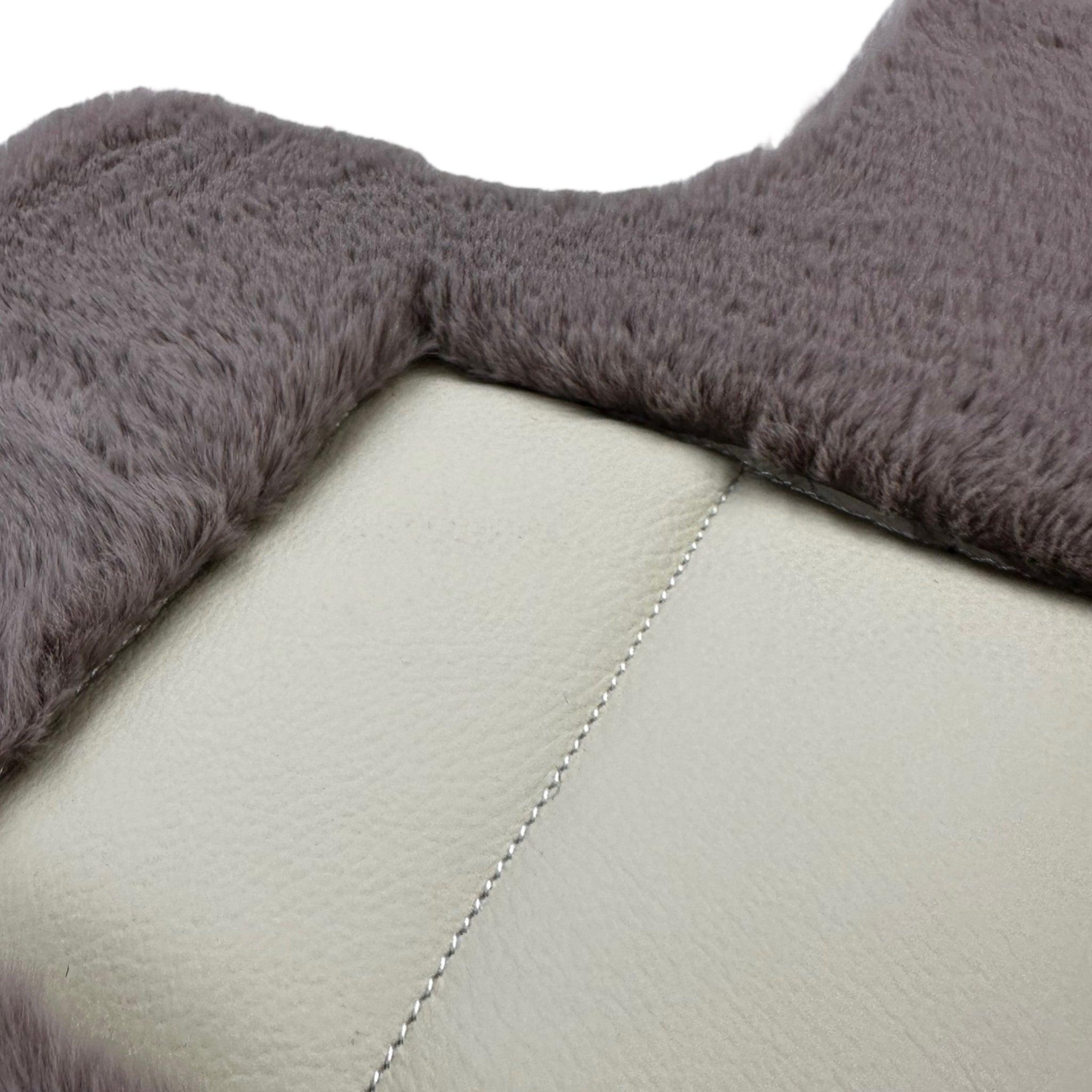 Sheepskin Floor Mats For Bentley Continental GTC (2018-2023) ER56 Design - AutoWin