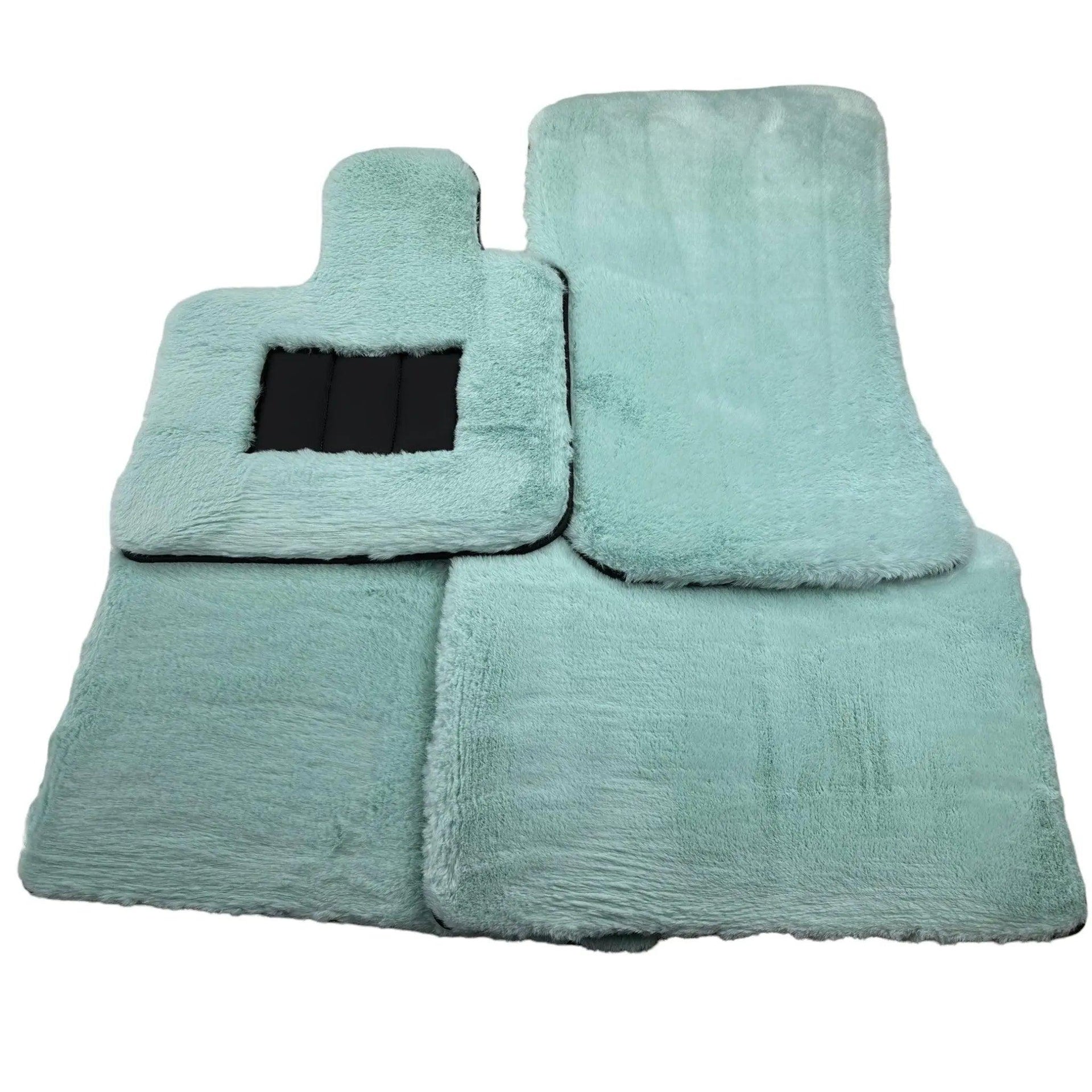 Tiffany Blue Sheepskin Floor Mats For Rolls Royce Phantom Drophead Coupe 2007–2016 Er56 Design Brand - AutoWin
