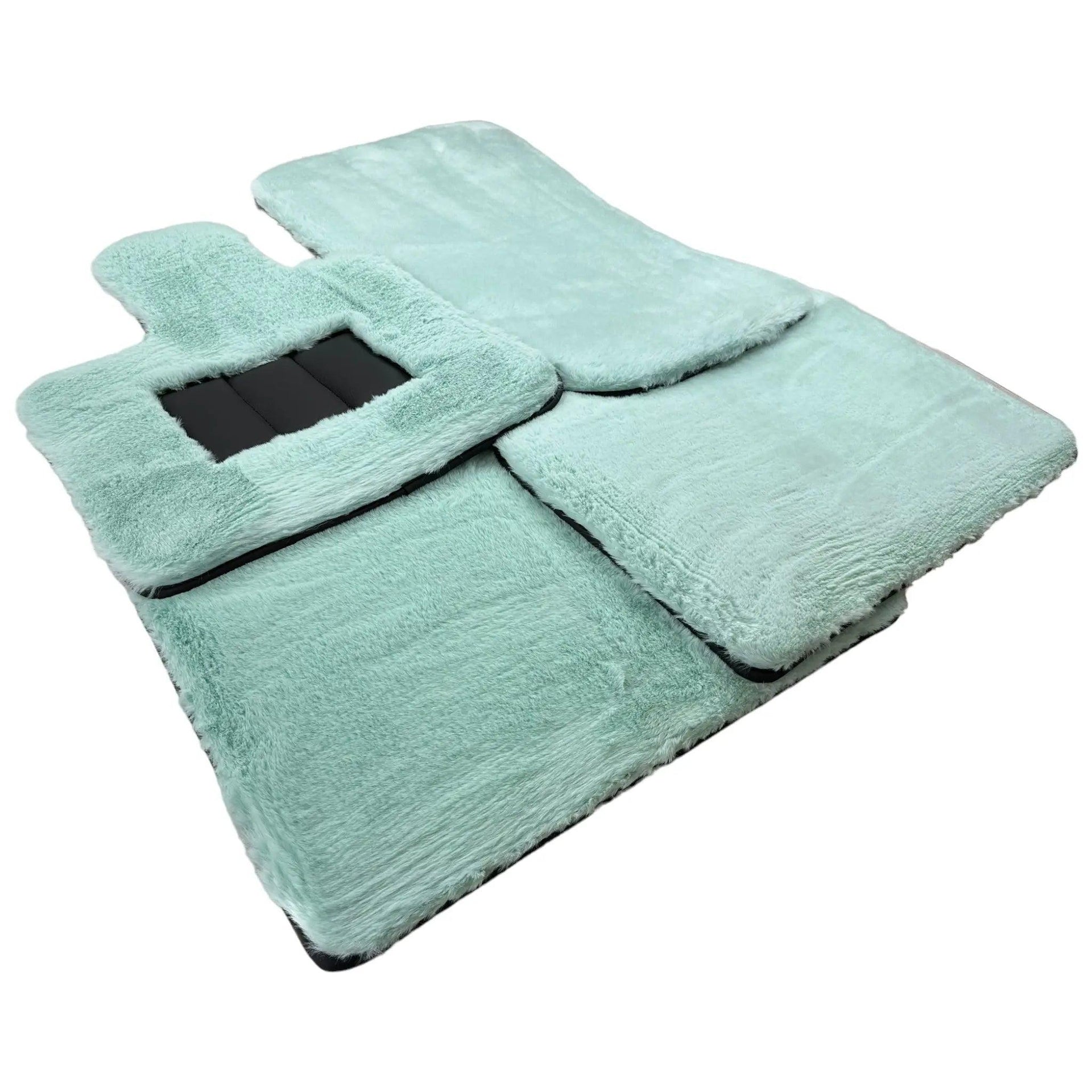Tiffany Blue Sheepskin Floor Mats For Rolls Royce Spectre (2023-2024) ER56 Design Brand - AutoWin