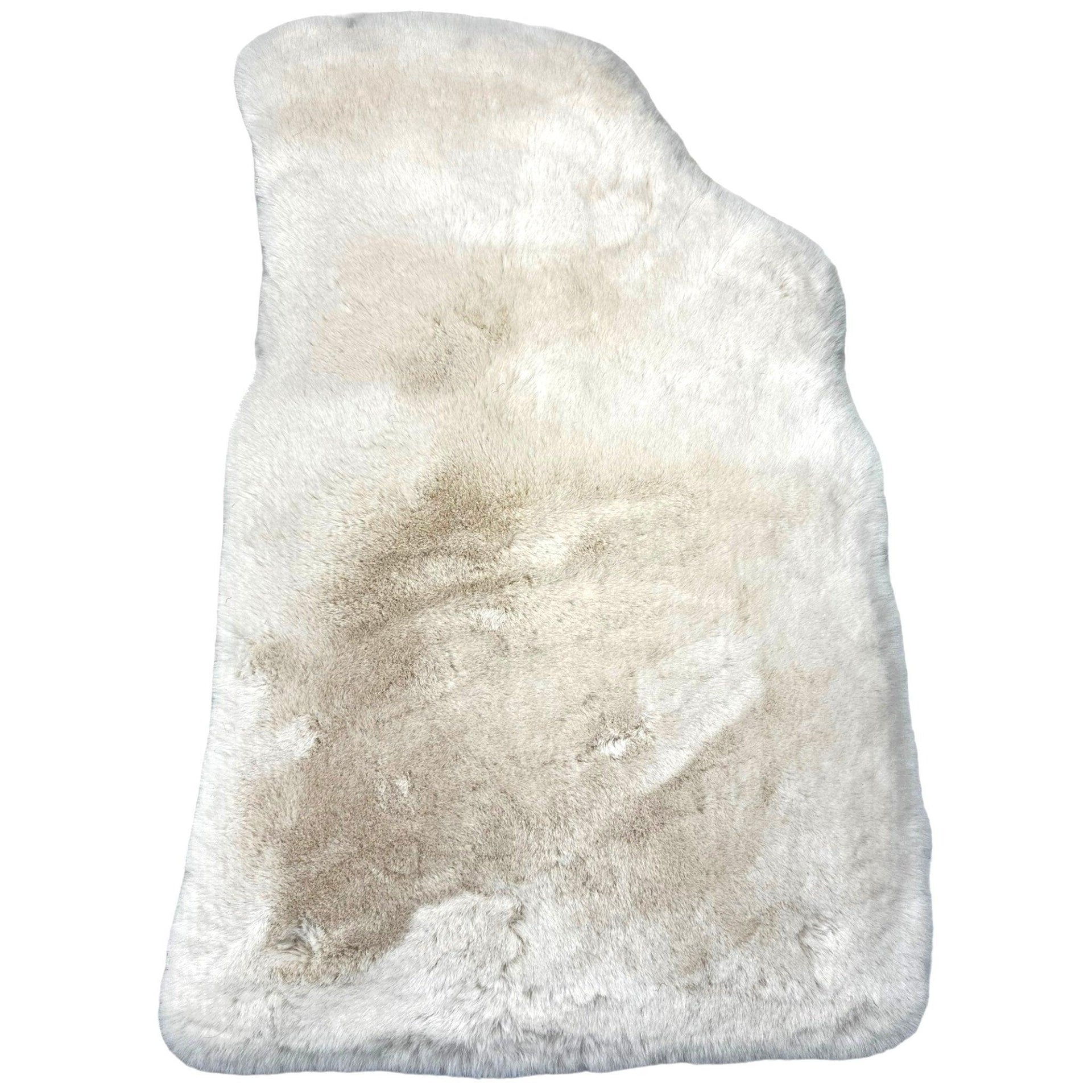 White Sheepskin Floor Mats for Bentley Continental GT (2018-2023) ER56 Design - AutoWin