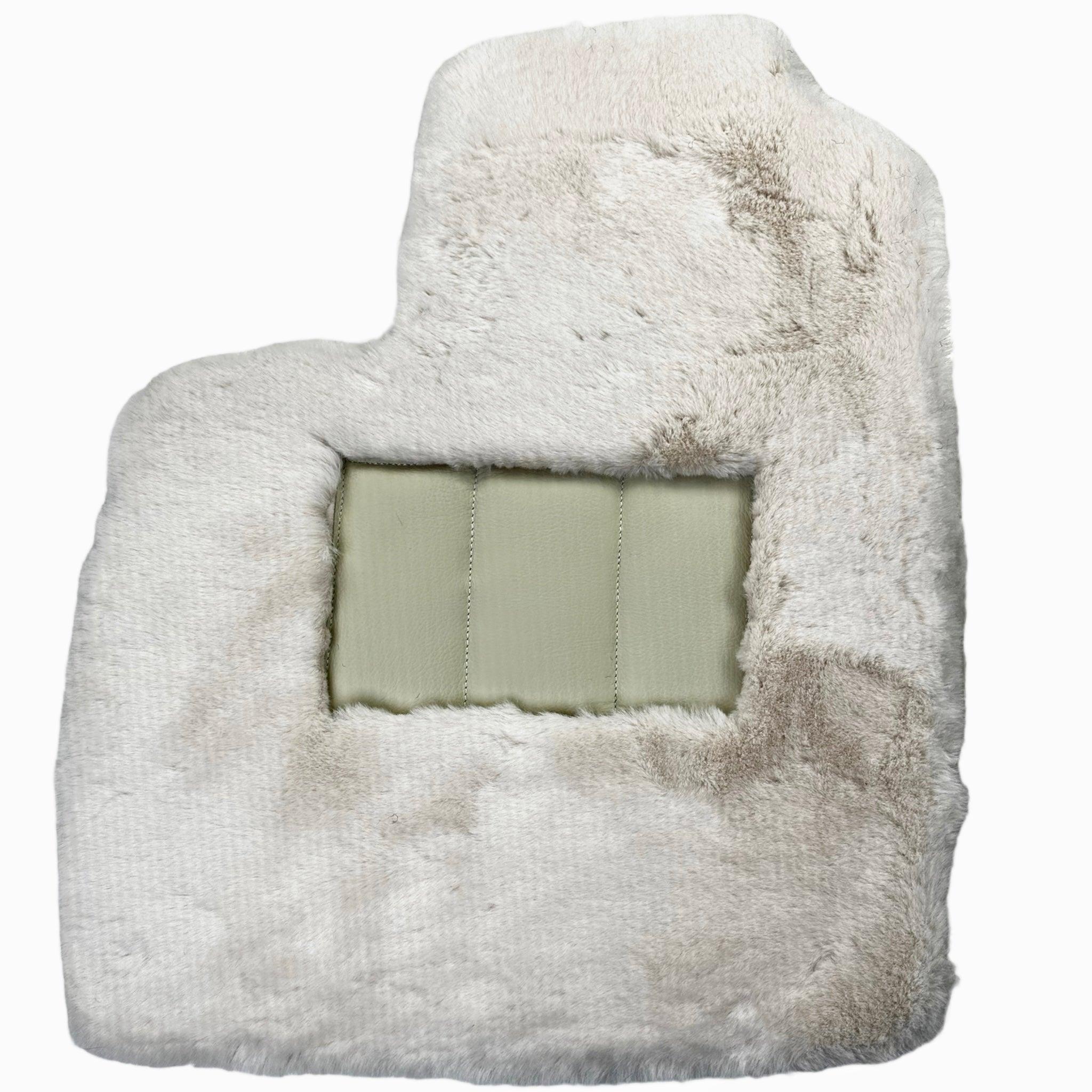 White Sheepskin Floor Mats for Bentley Continental GTC (2018-2023) ER56 Design - AutoWin