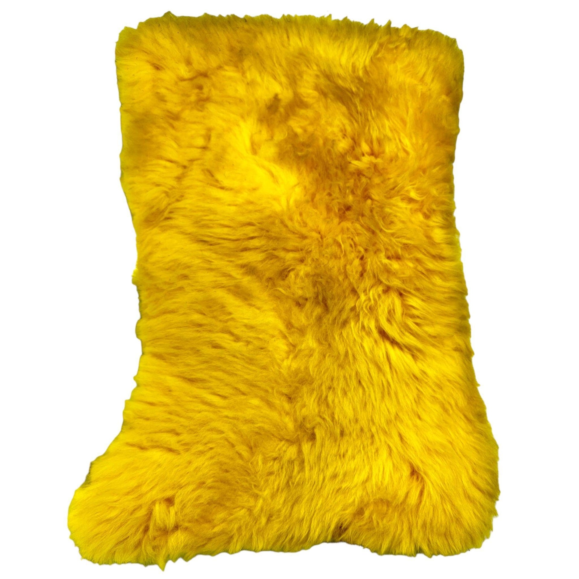 Yellow Sheepskin Floor Mats for Rolls Royce Dawn (2016-2023) ER56 Design Brand - AutoWin