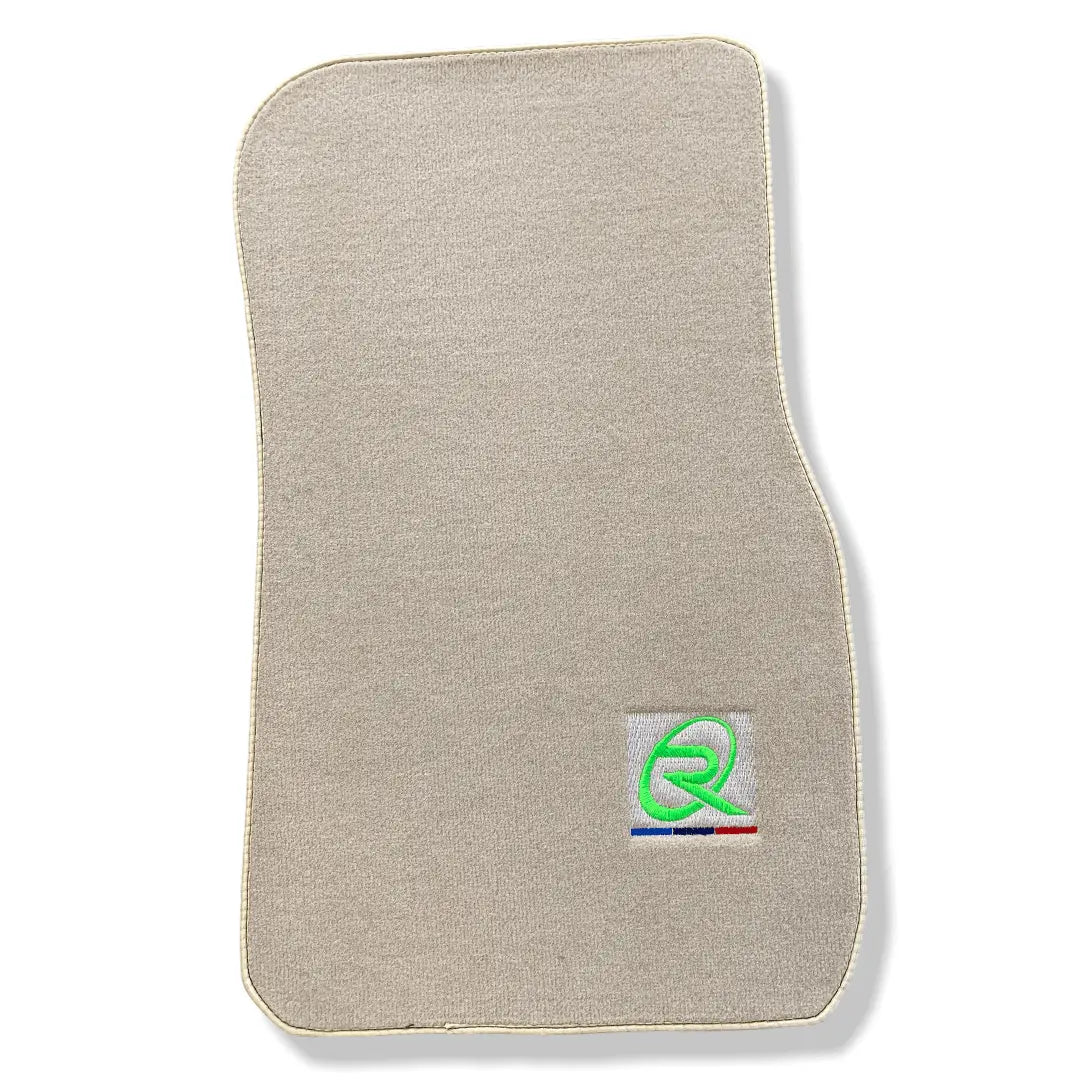 Beige Floor Mats For BMW M3 Series F80 ROVBUT Brand Tailored Set Perfect Fit Green SNIP Collection - AutoWin